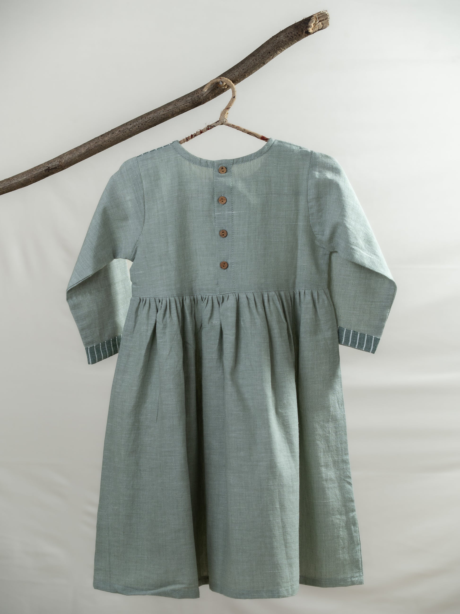 Handloom- Green Stripe Dress