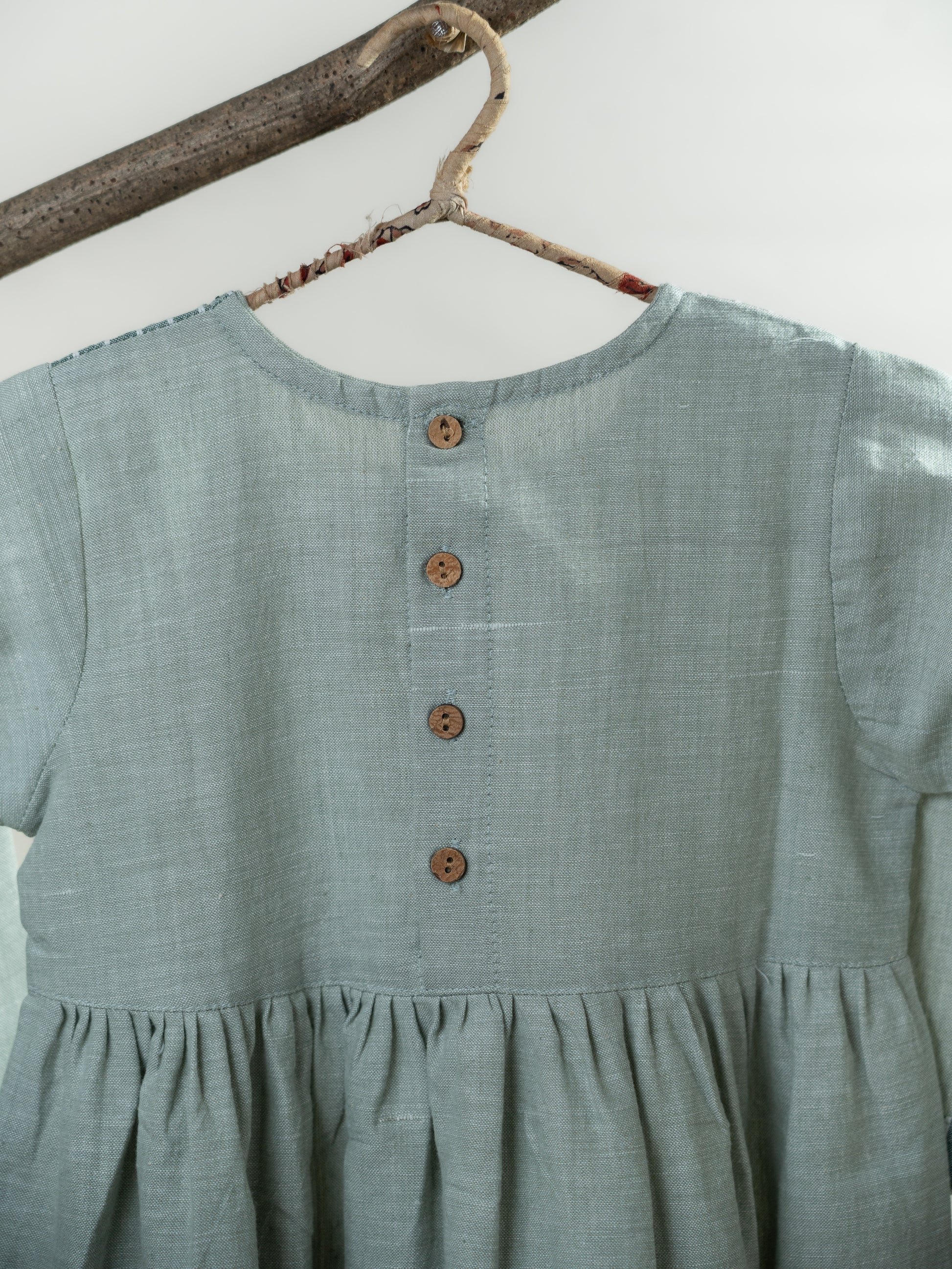 Handloom- Green Stripe Dress