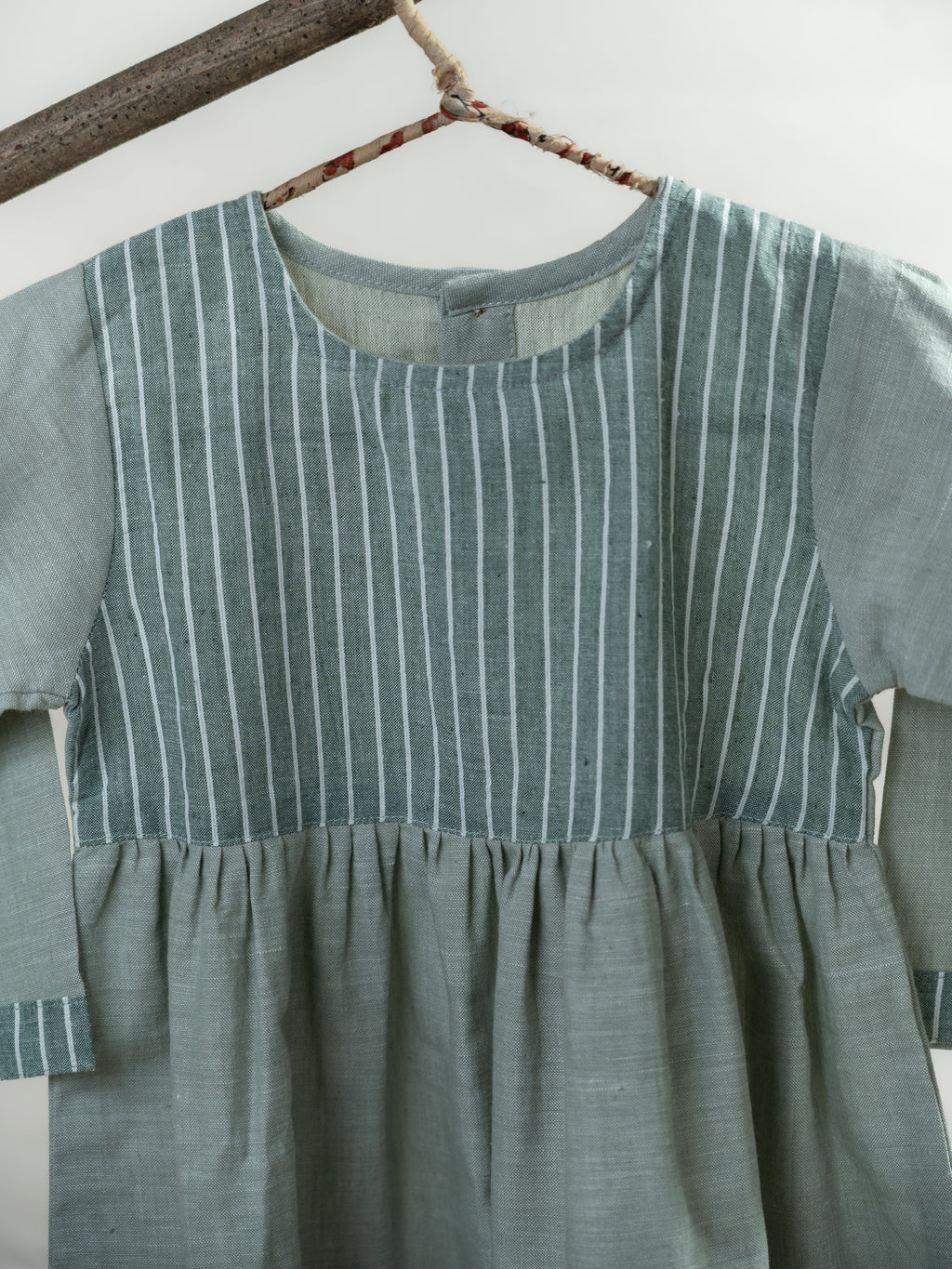 Handloom- Green Stripe Dress