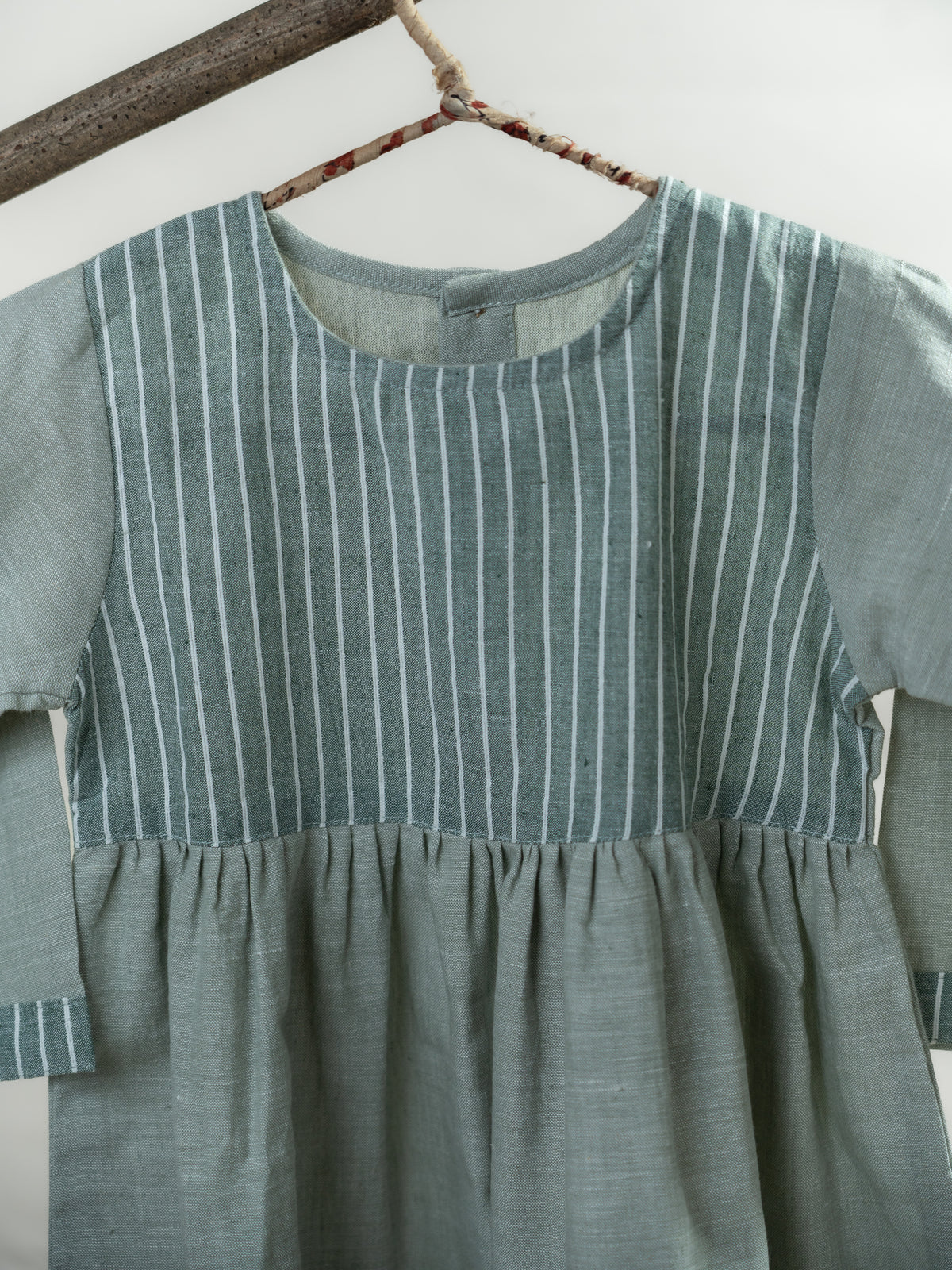 Handloom- Green Stripe Dress