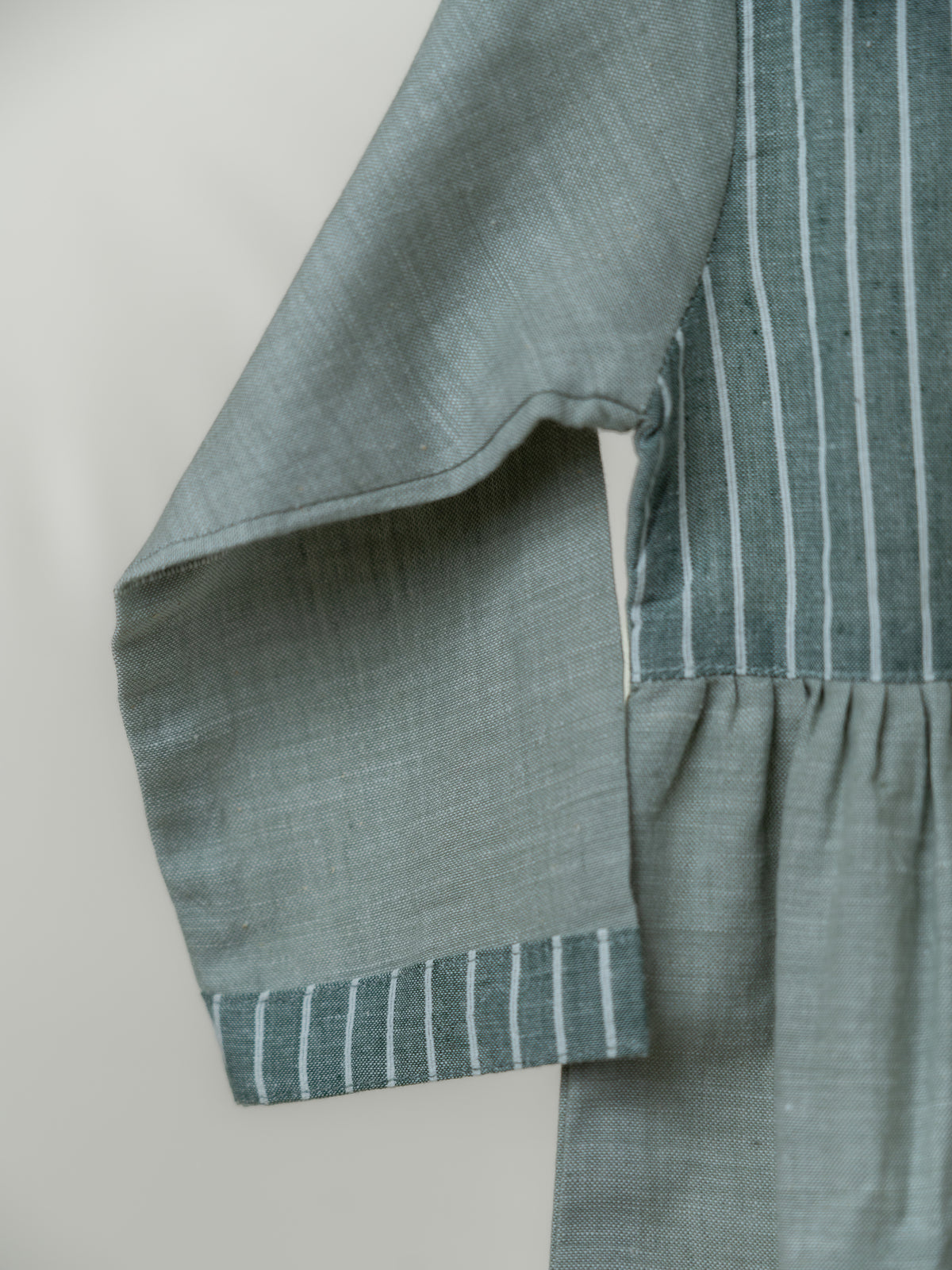 Handloom- Green Stripe Dress