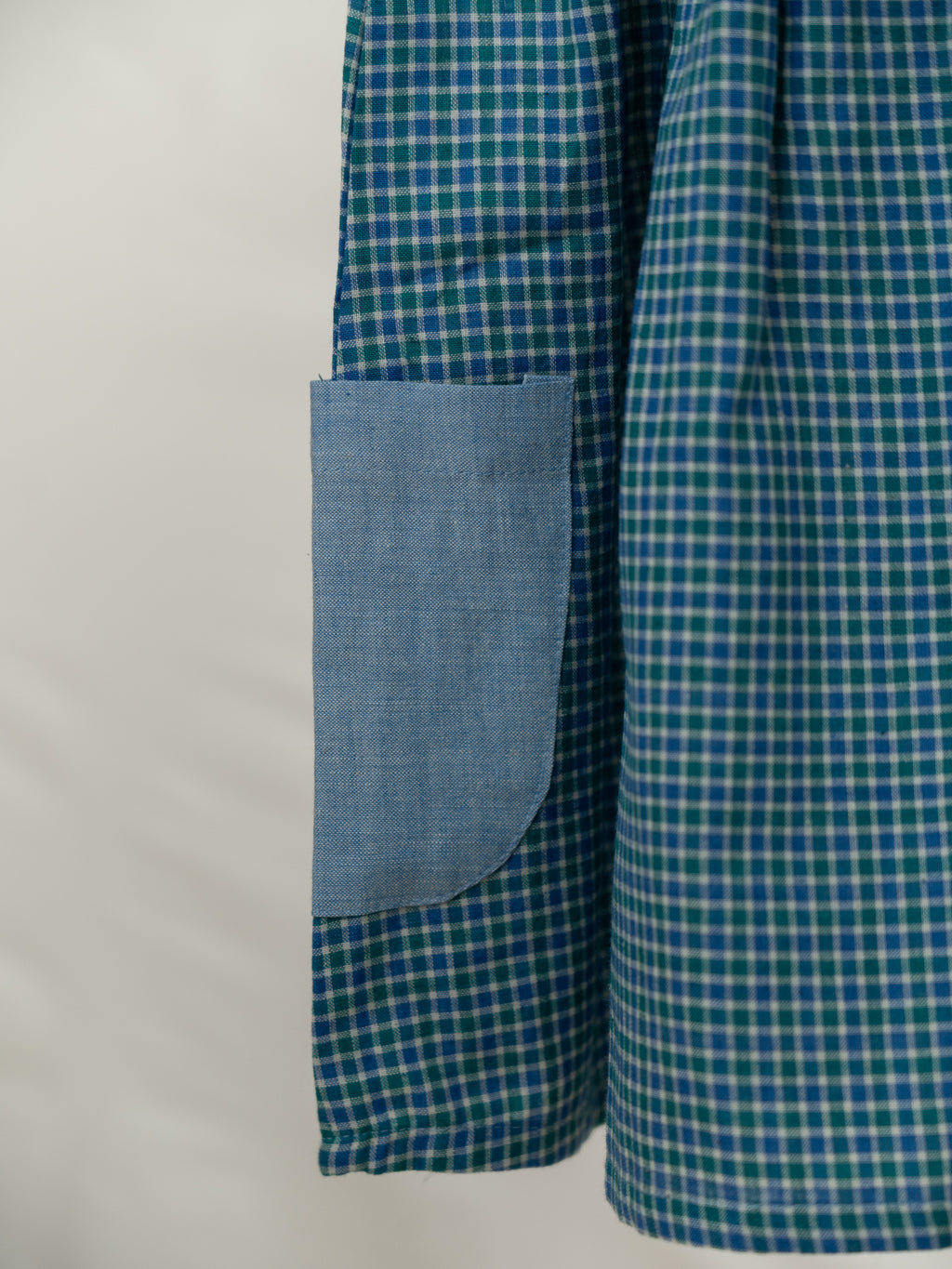 Handloom- Blue Checkered Dress