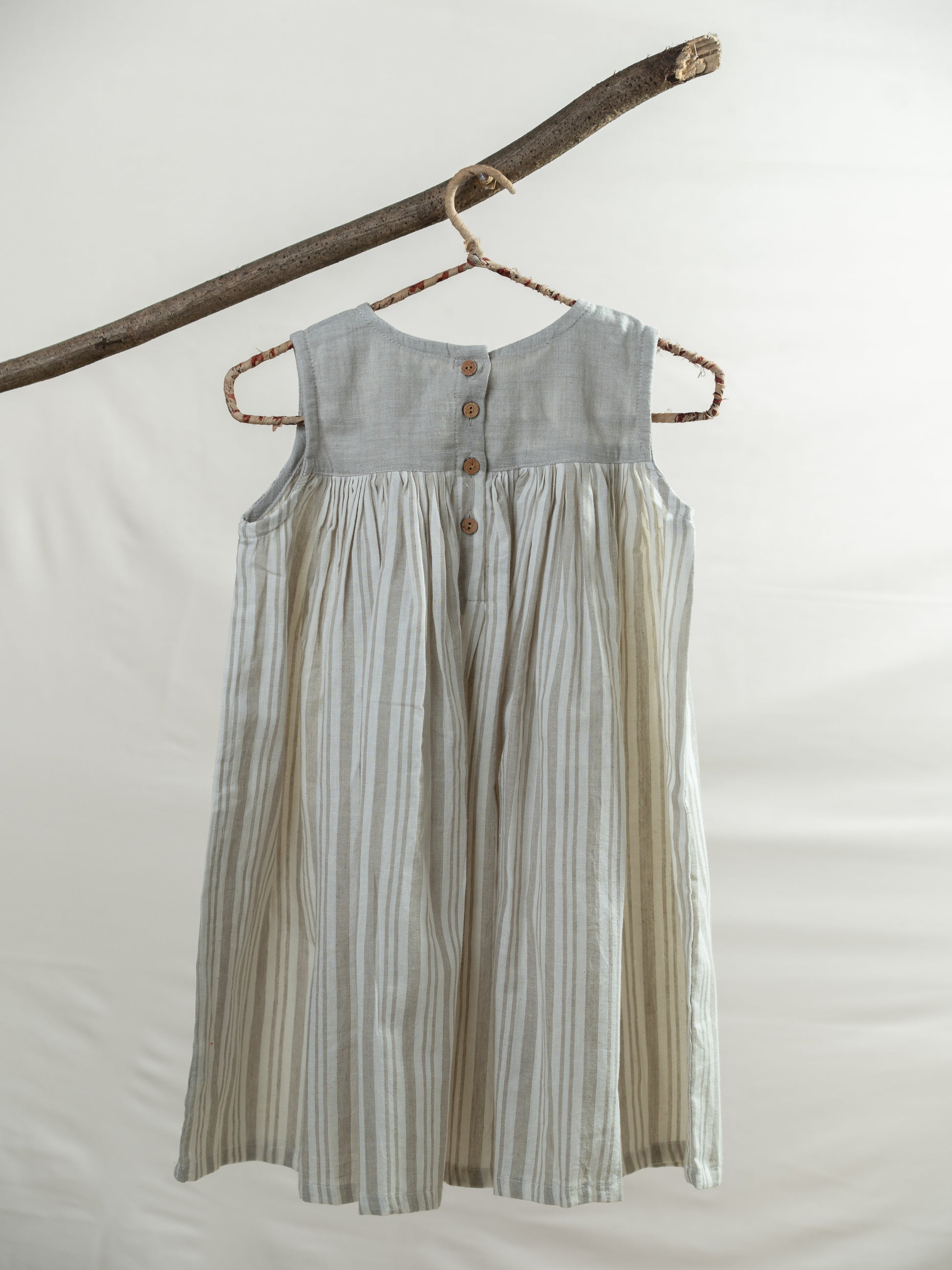Handloom- Beige Flared Dress