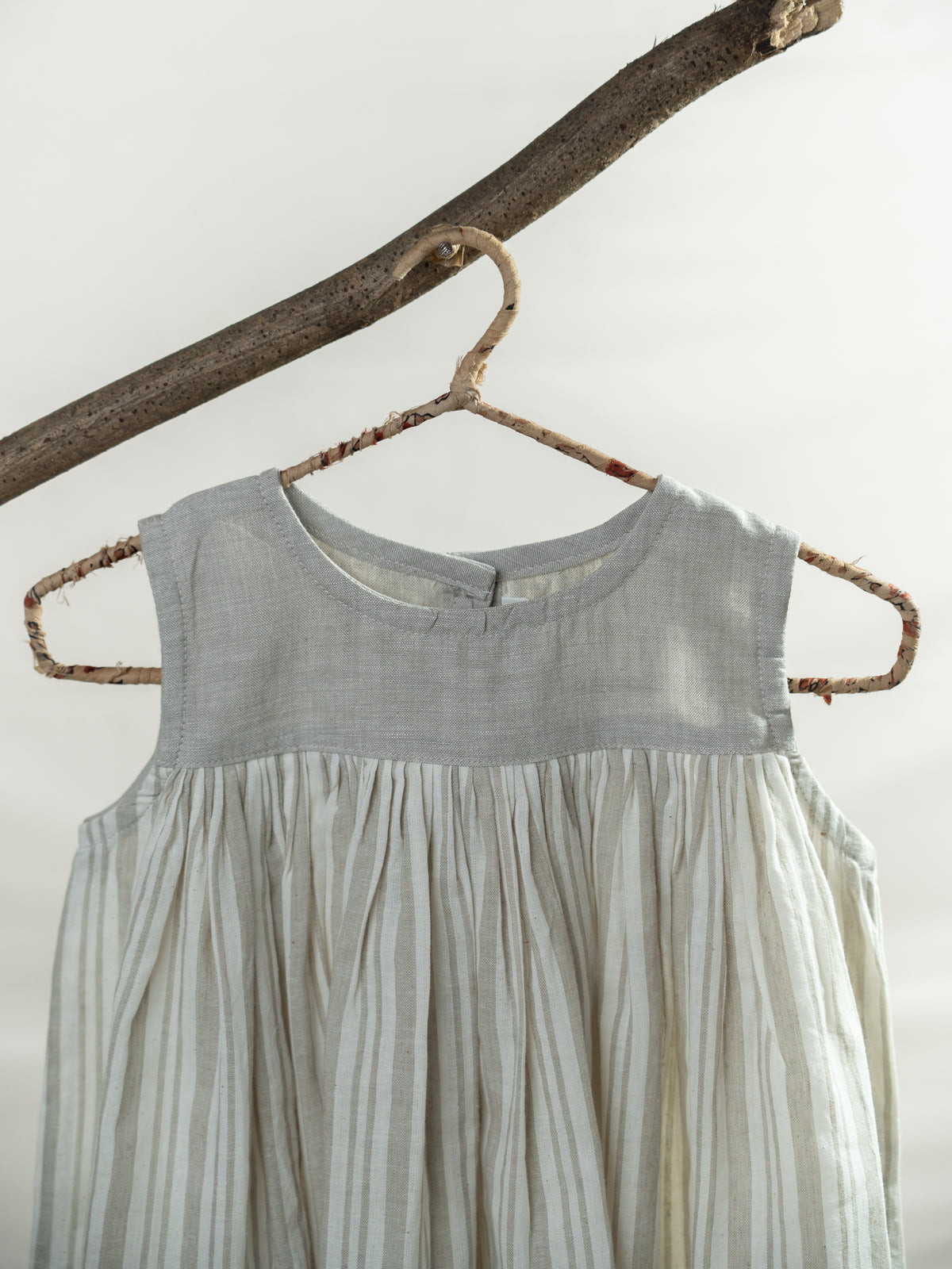Handloom- Beige Flared Dress
