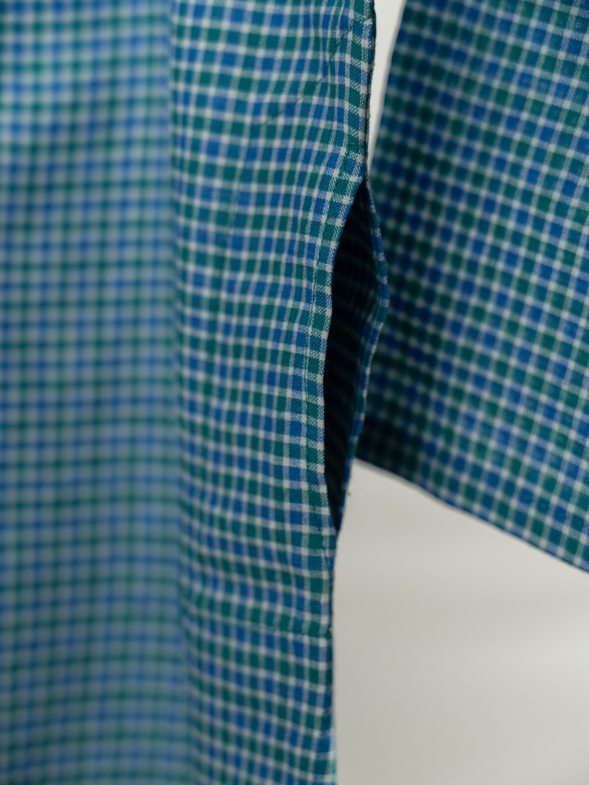 Handloom- Blue Checkered Long Kurta