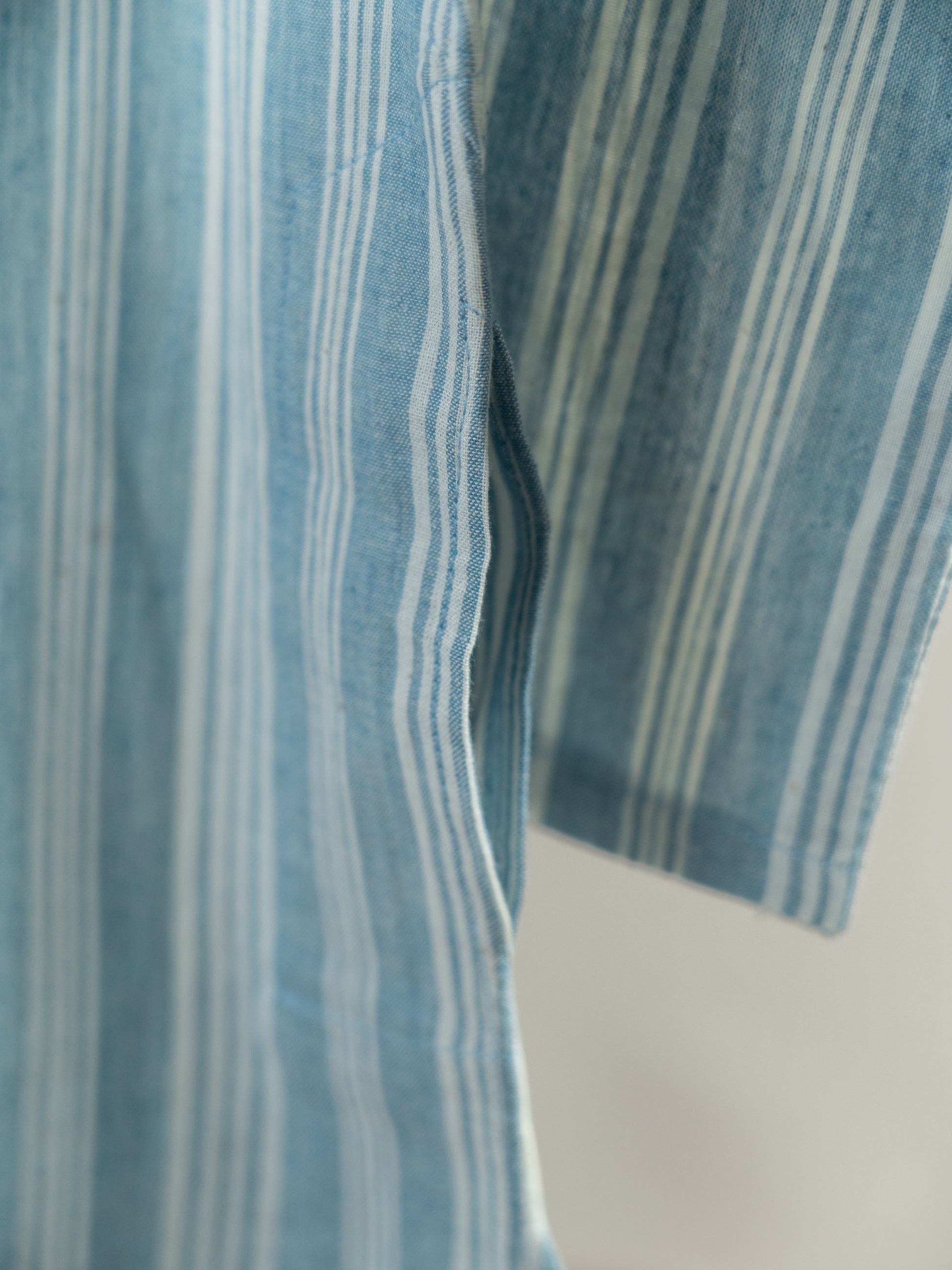 Handloom- Blue Striped Long Kurta
