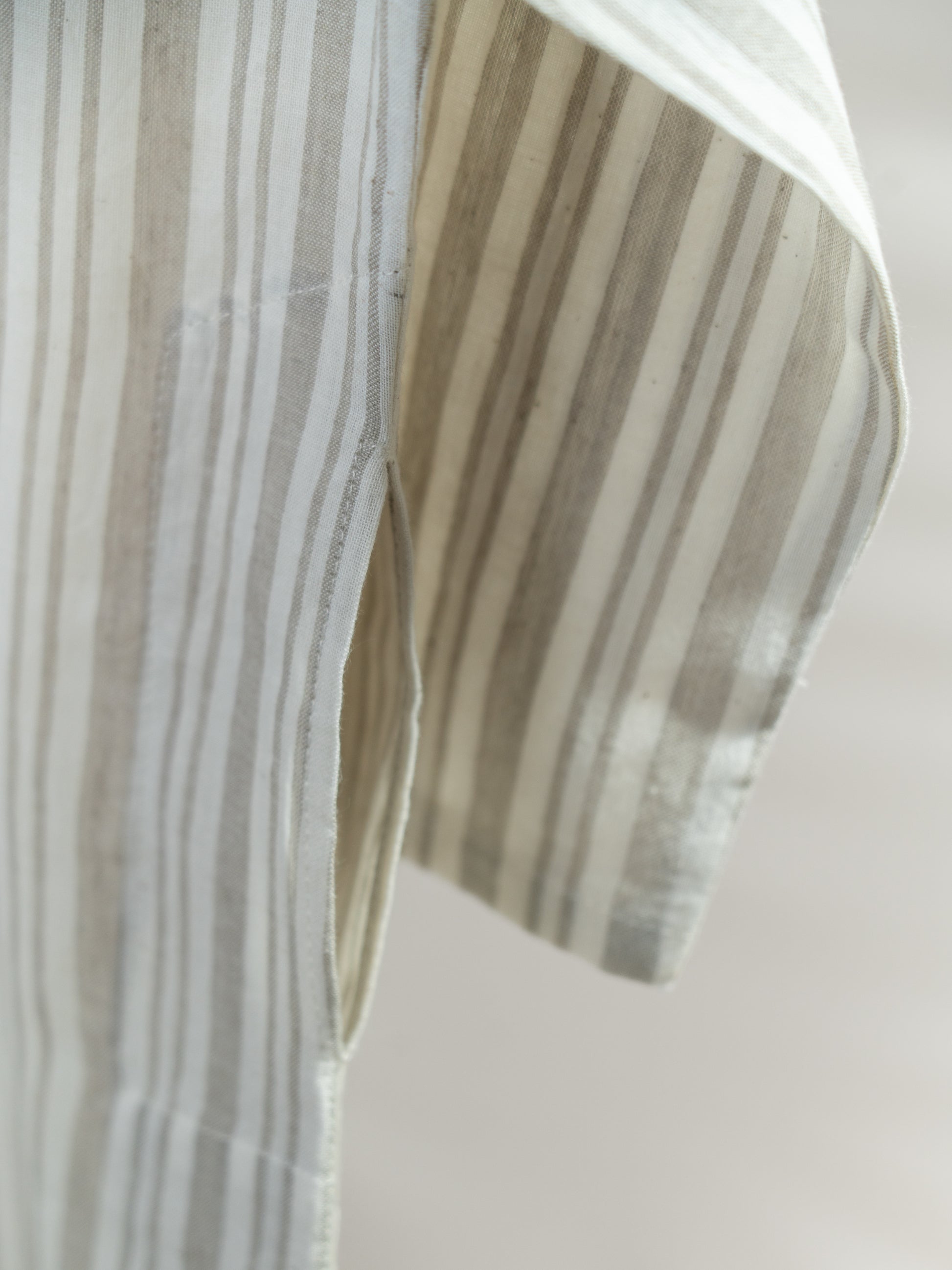 Handloom- Beige Strips Long Kurta