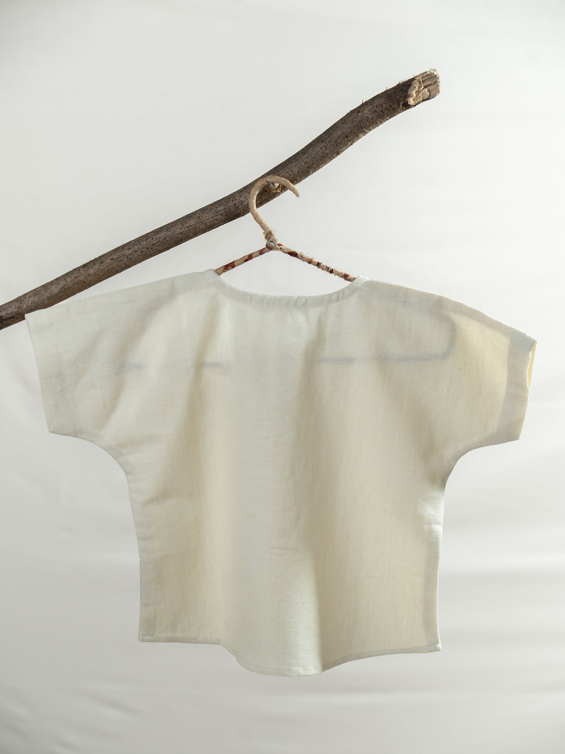 Handloom- Cream Tee Top
