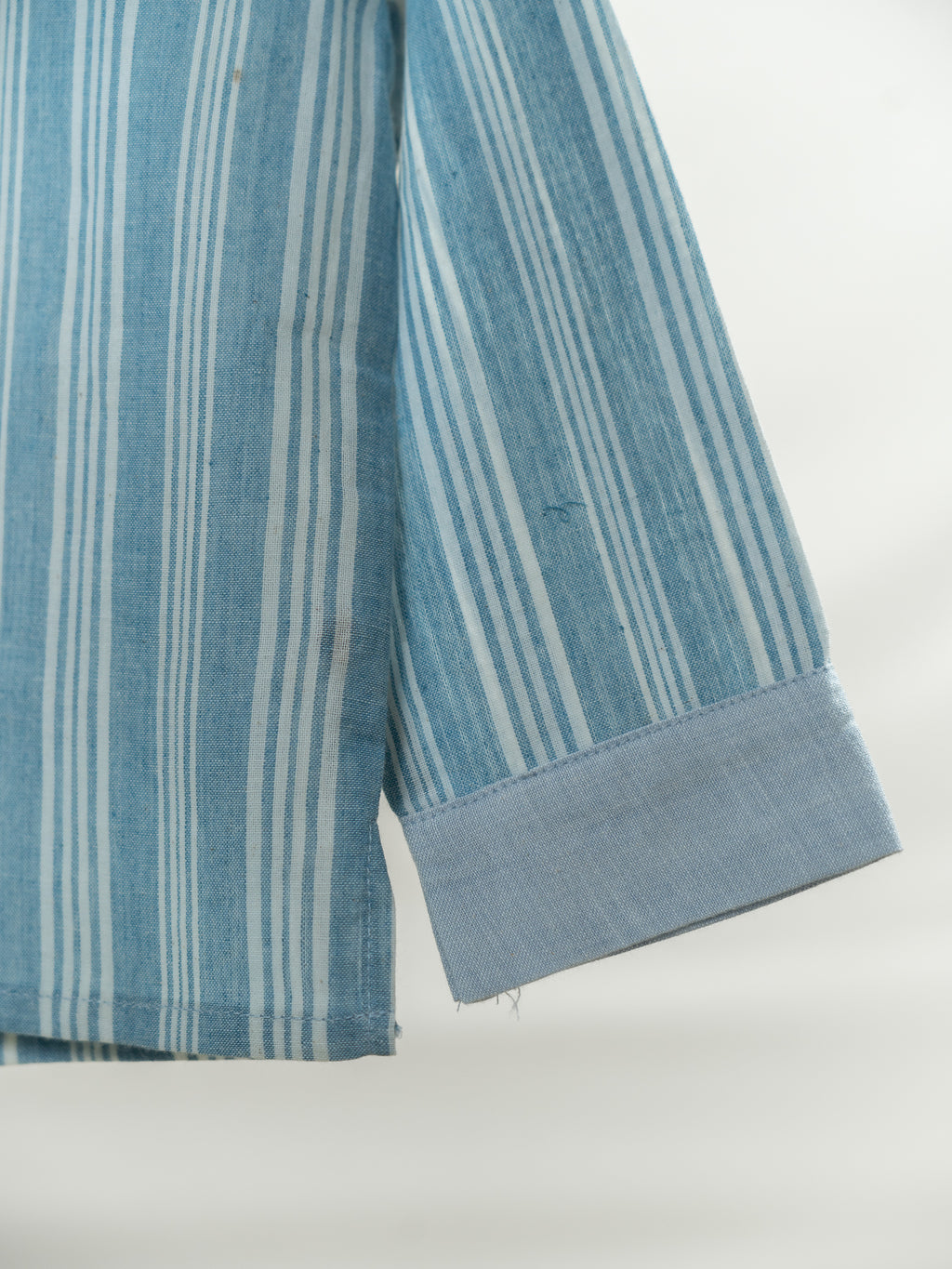 Handloom- Blue Striped Half and Half Kurta