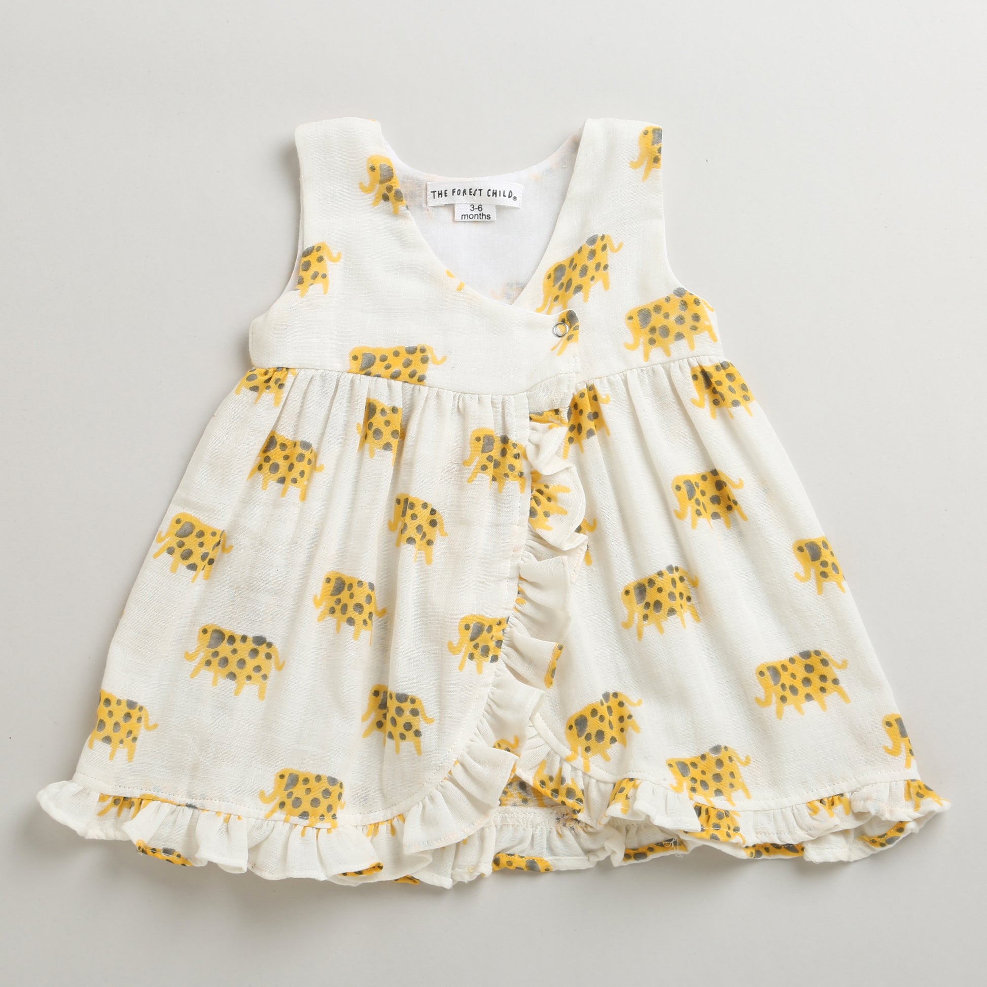 'A Parade of Elephants' - Infant Sleeveless Dress