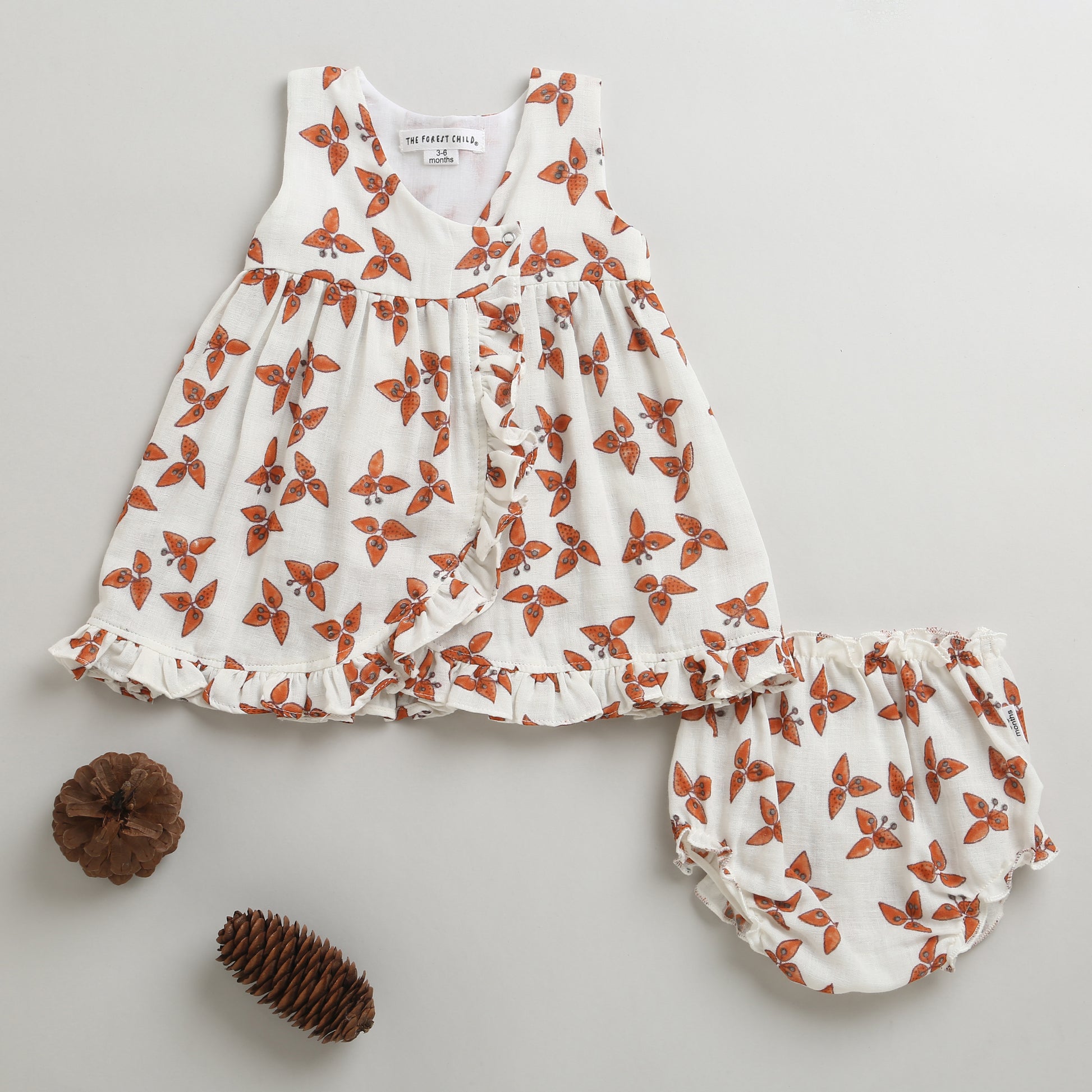 ' A Cluster of Bougainvillea"- Infant Sleeveless Dress