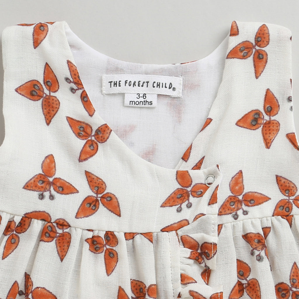 ' A Cluster of Bougainvillea"- Infant Sleeveless Dress