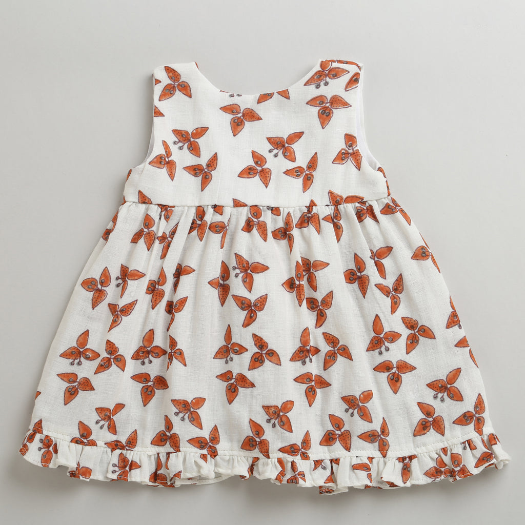 ' A Cluster of Bougainvillea"- Infant Sleeveless Dress