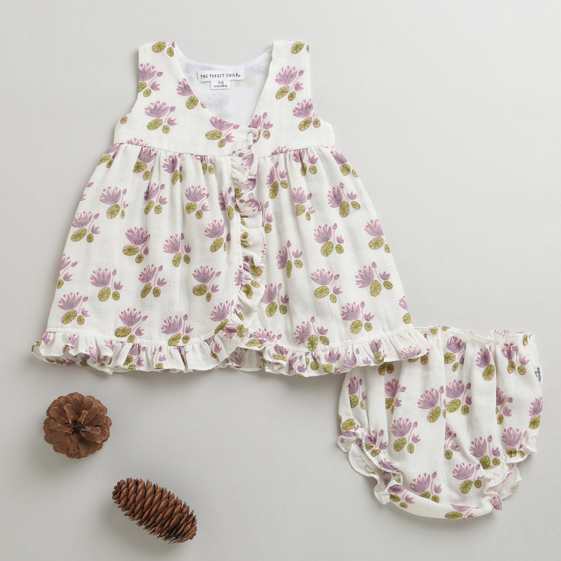 A Pond of Lotus- Infant Sleeveless Dress