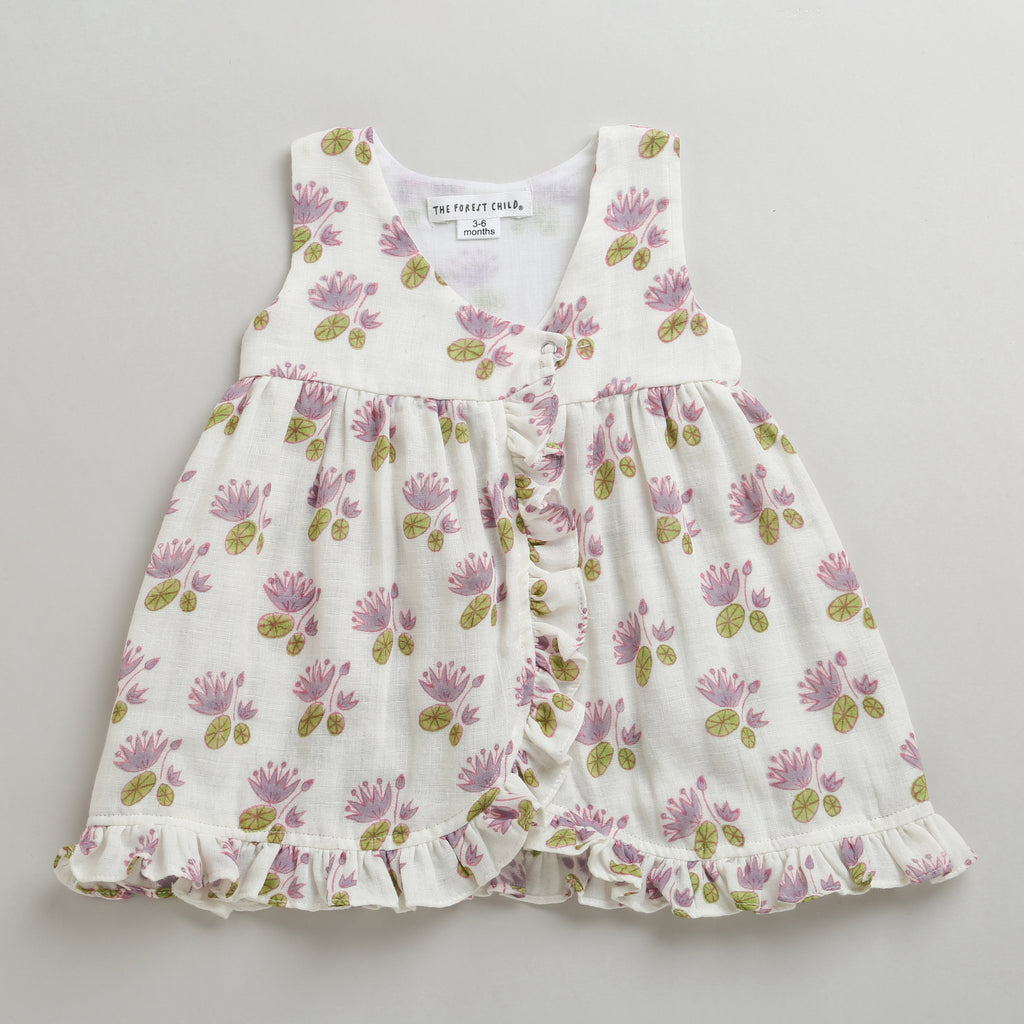 A Pond of Lotus- Infant Sleeveless Dress