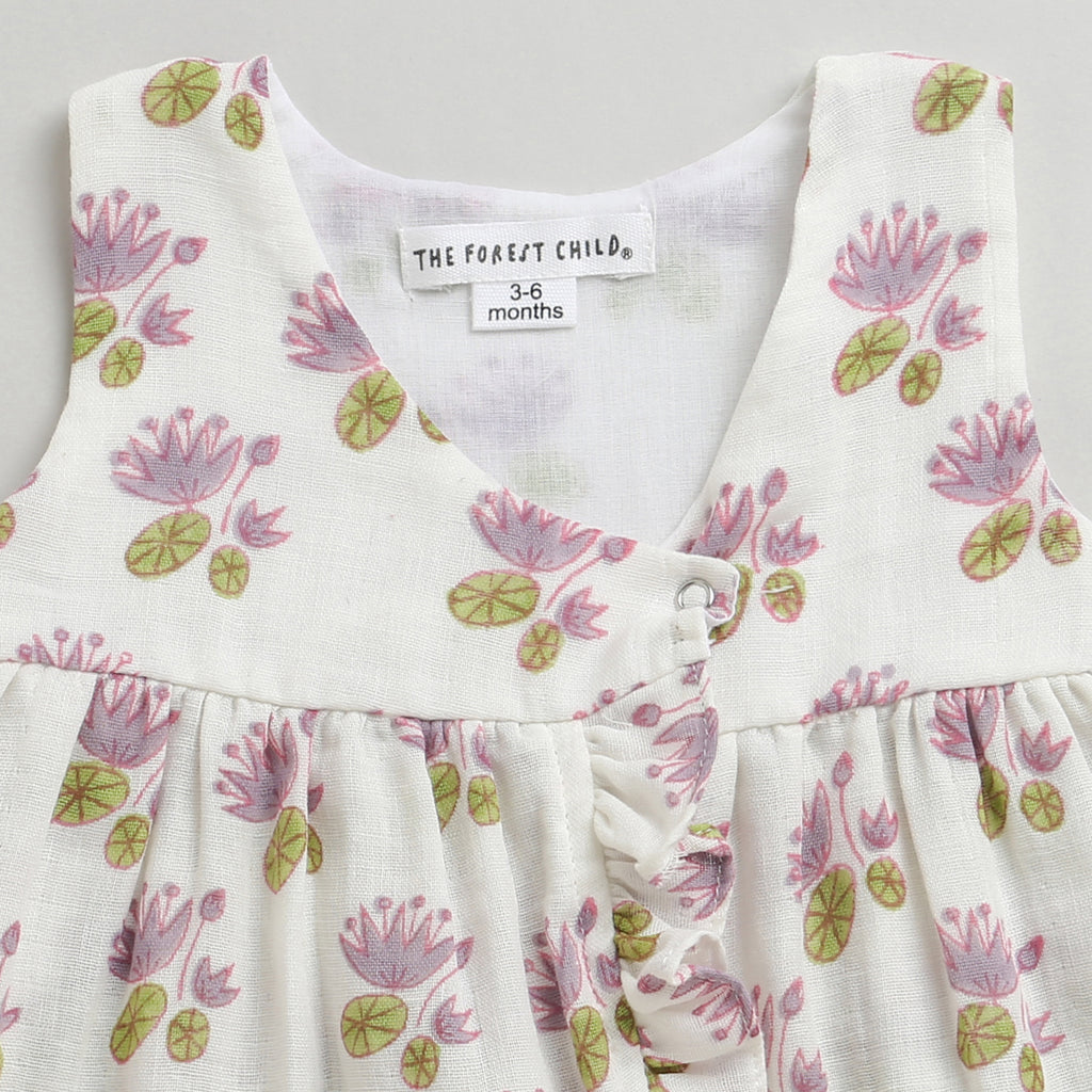 A Pond of Lotus- Infant Sleeveless Dress