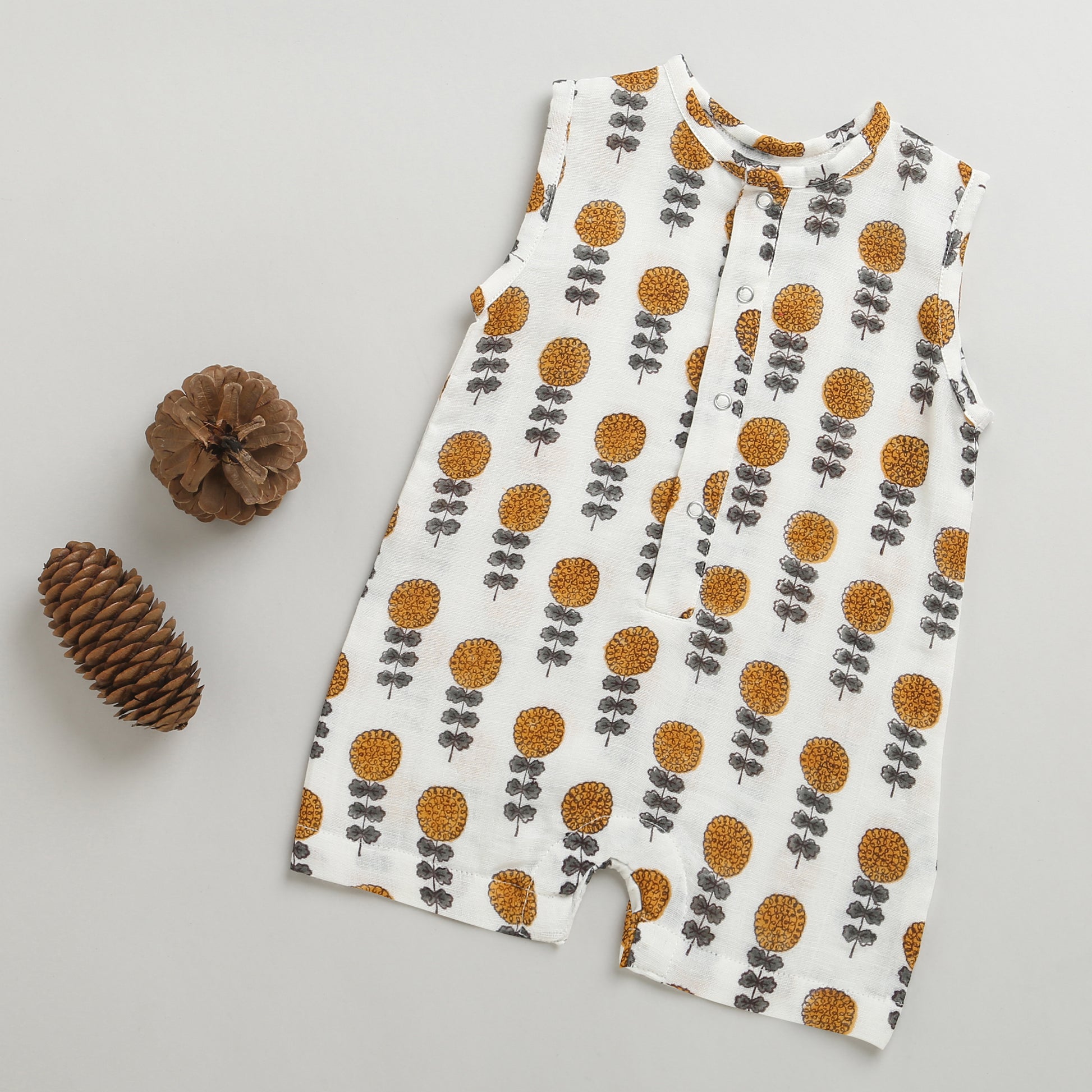 'A Garden of Marigold'- Infant Romper