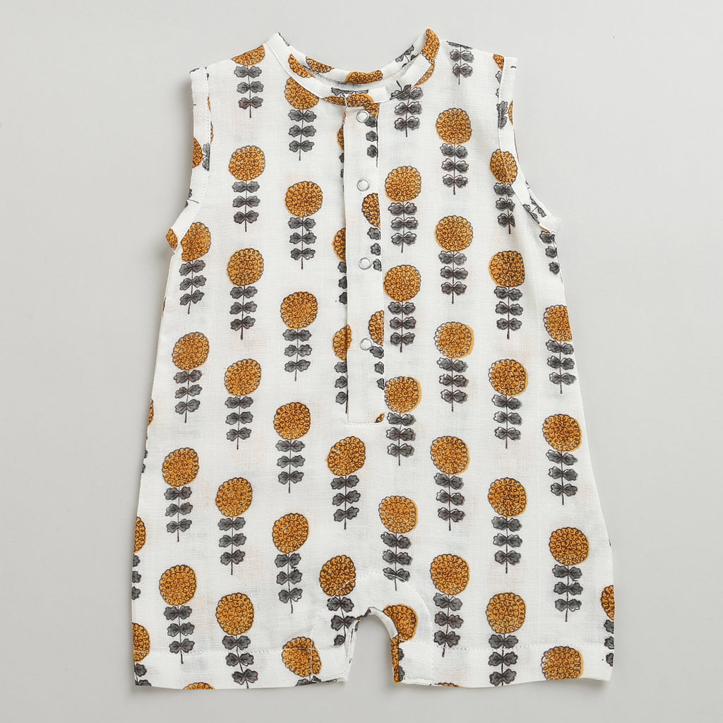 'A Garden of Marigold'- Infant Romper