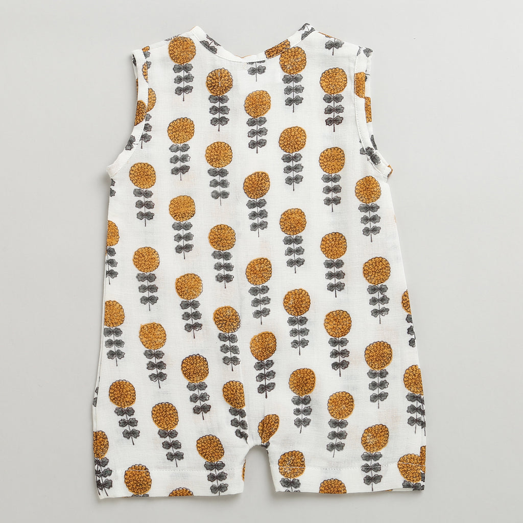 'A Garden of Marigold'- Infant Romper