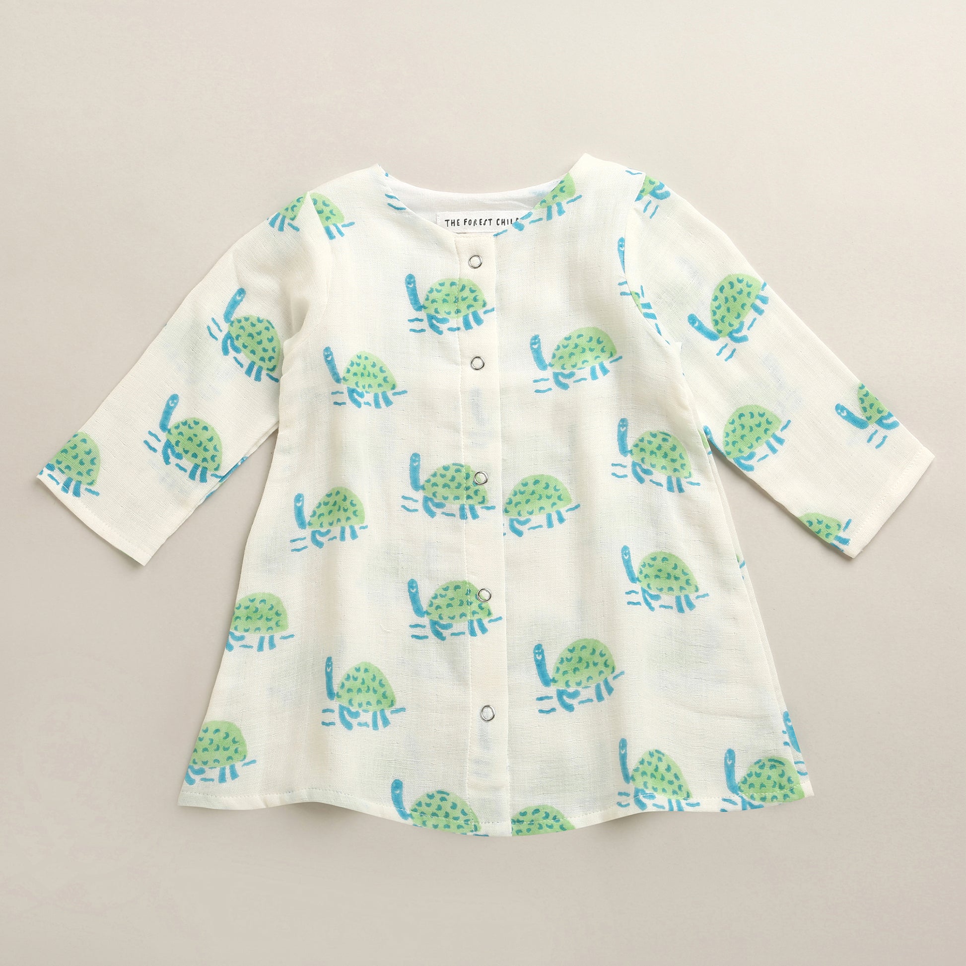 'A Bale  of Turtles '- Infant Sleeved  Dress