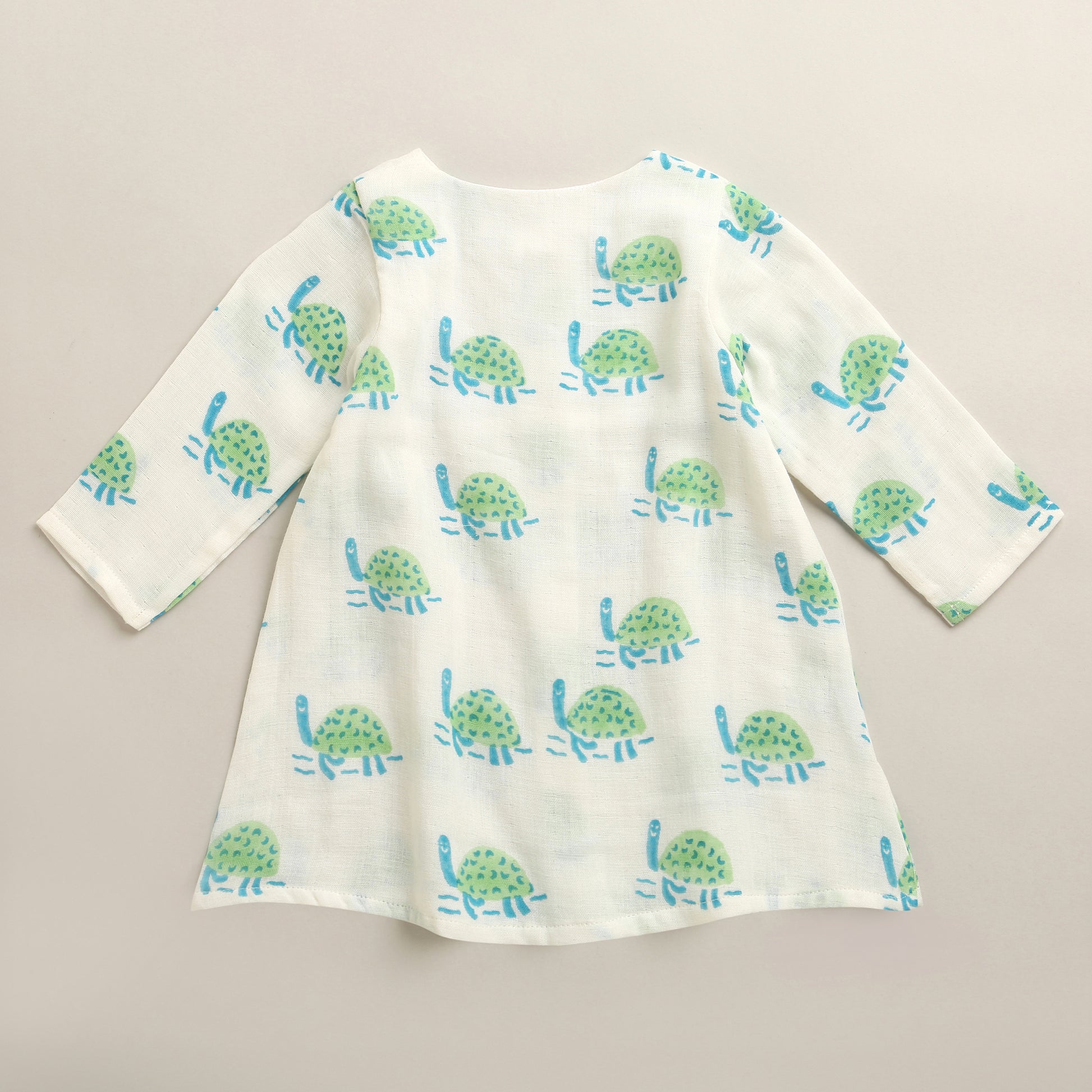 'A Bale  of Turtles '- Infant Sleeved  Dress