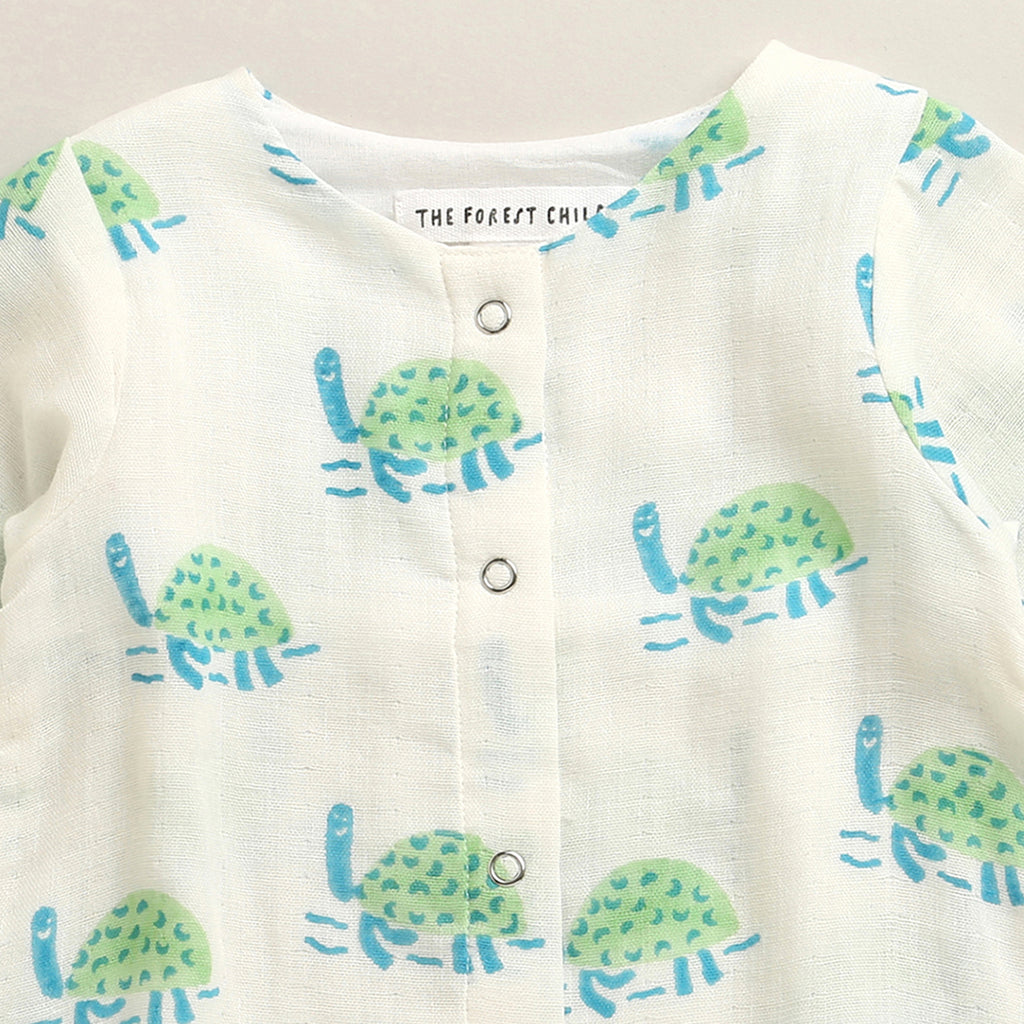 'A Bale  of Turtles '- Infant Sleeved  Dress