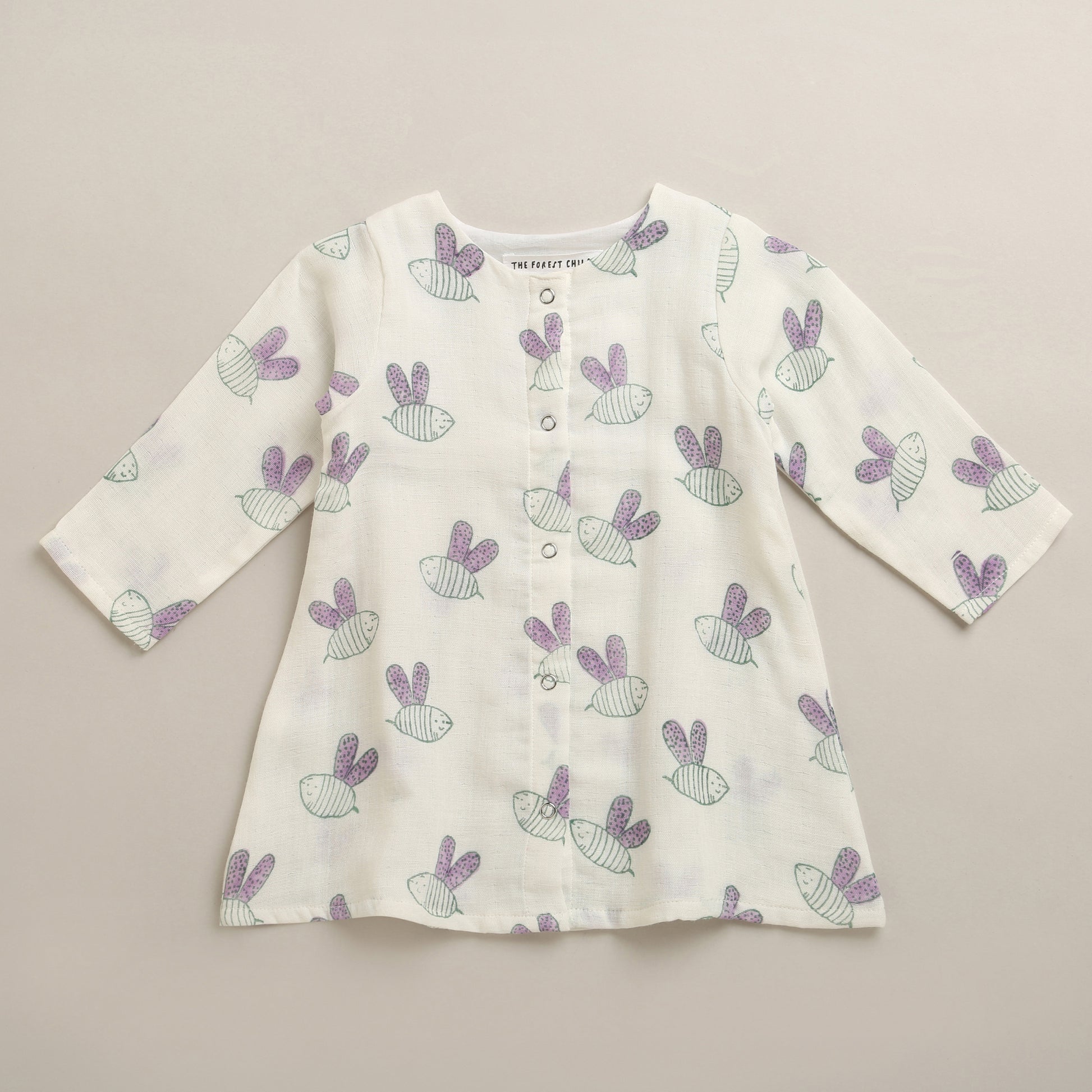 'A Swarm of Bees'- Infant Sleeved Dress