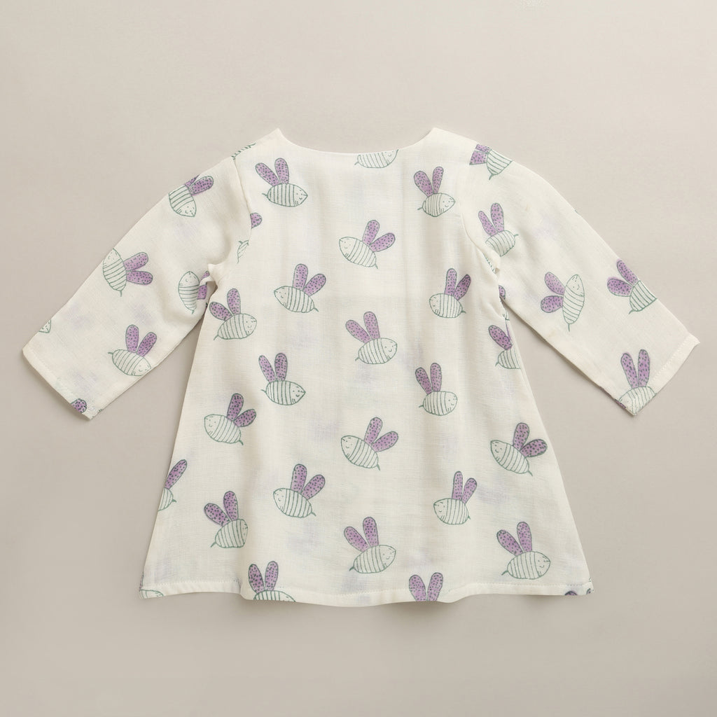 'A Swarm of Bees'- Infant Sleeved Dress