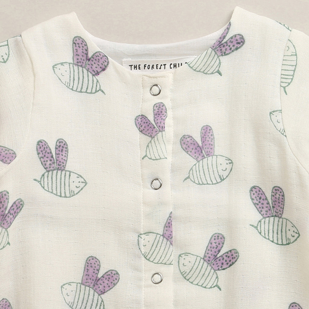 'A Swarm of Bees'- Infant Sleeved Dress