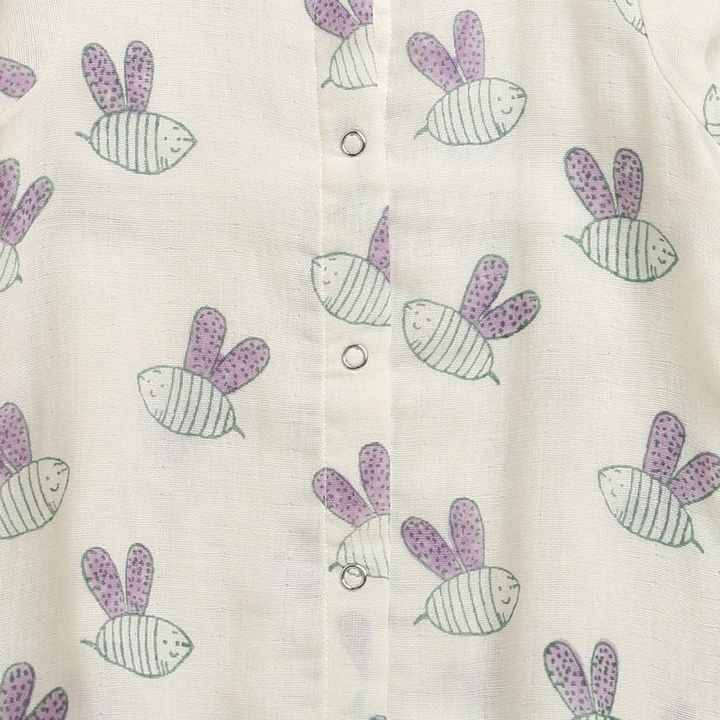 'A Swarm of Bees'- Infant Sleeved Dress