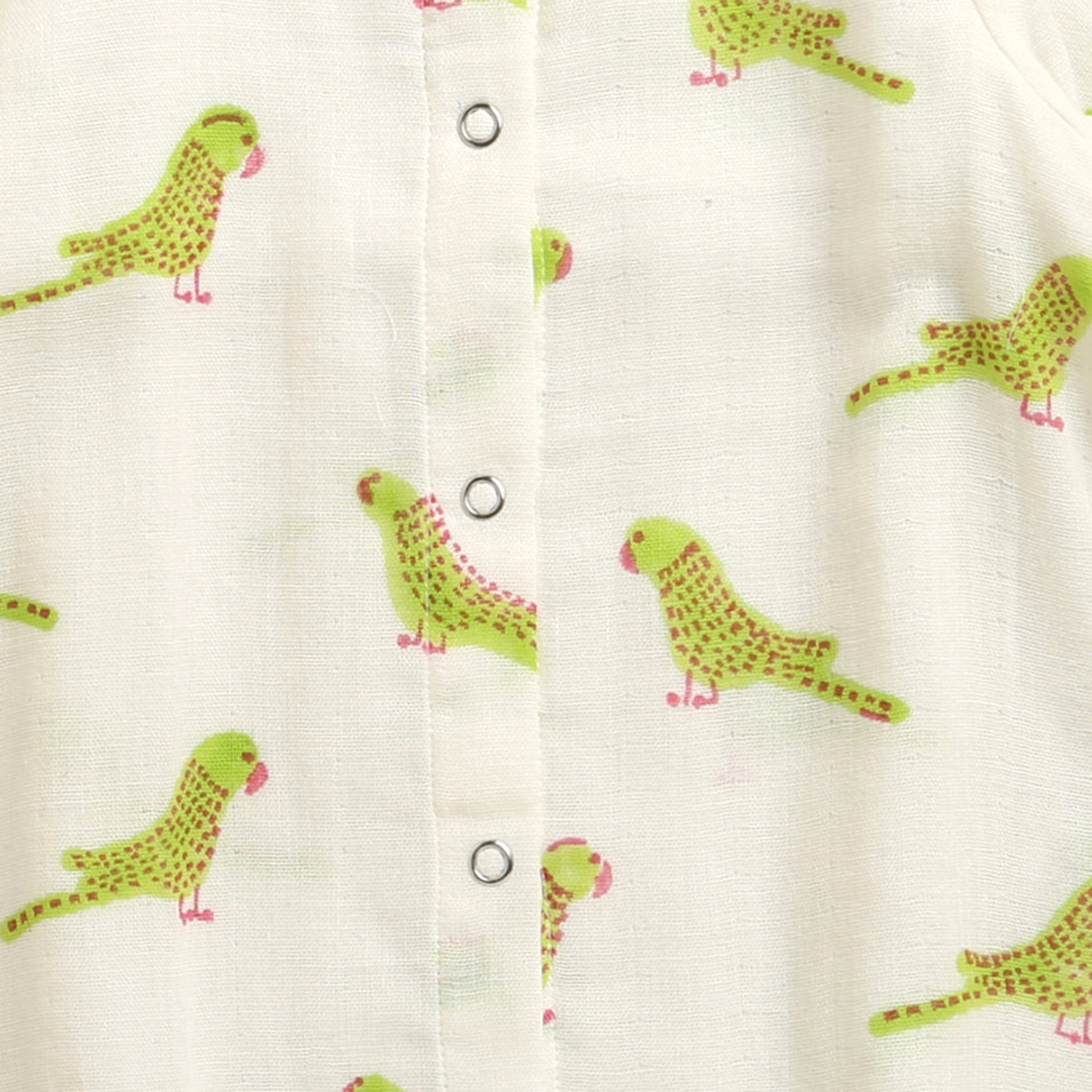 'A Cluster of Parakeet '- Infant Sleeved  Dress