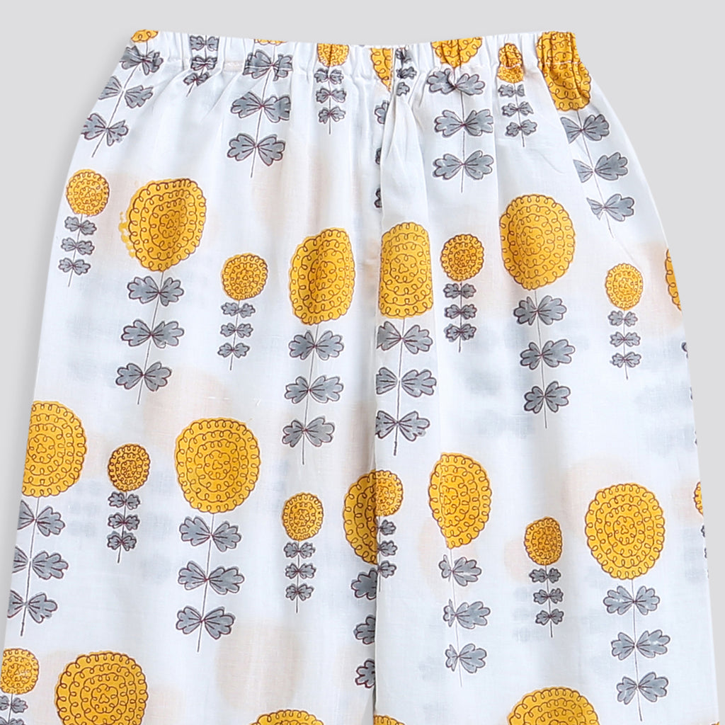 'A Garden of Marigold'  Kurta Pyjama Set