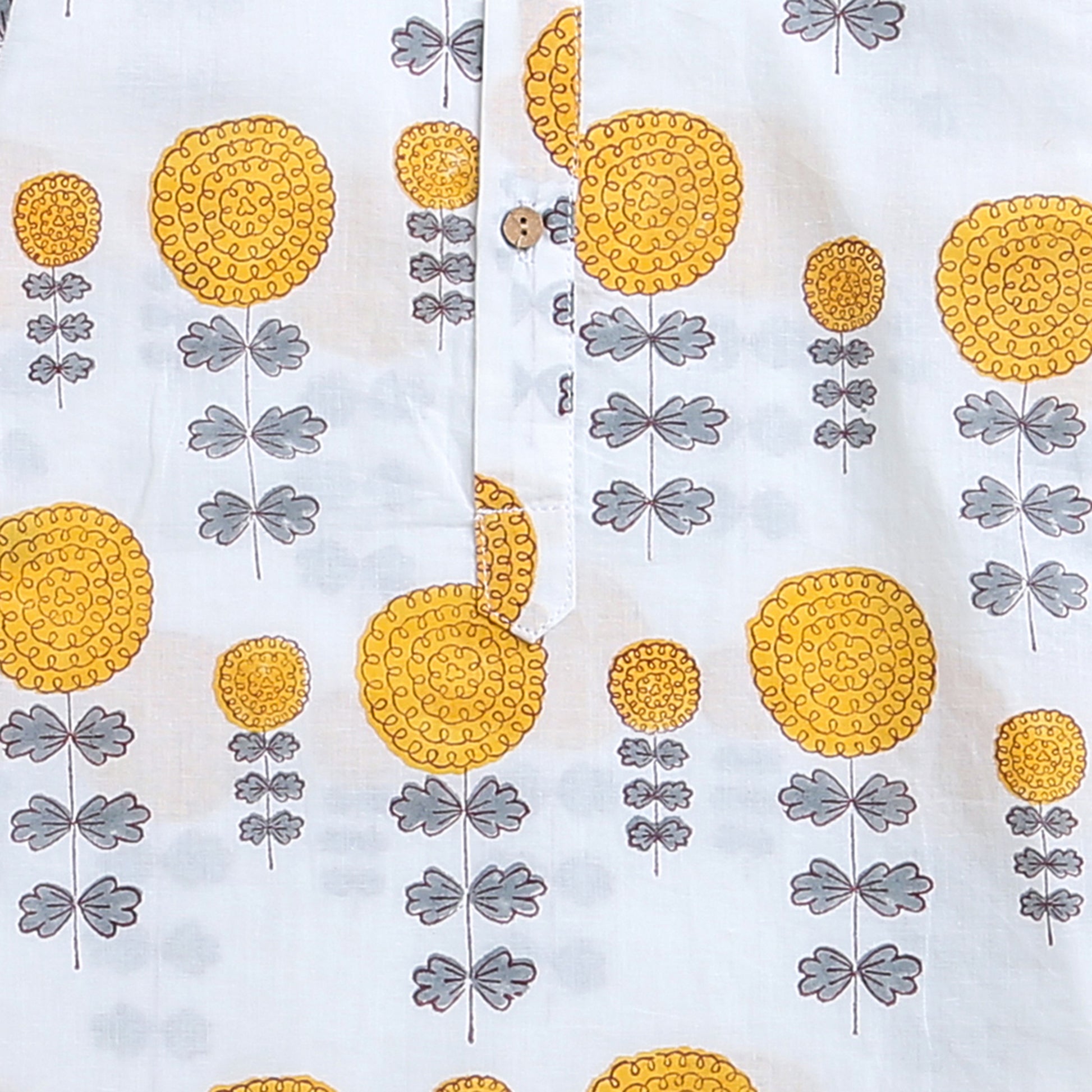 'A Garden of Marigold'  Kurta Pyjama Set