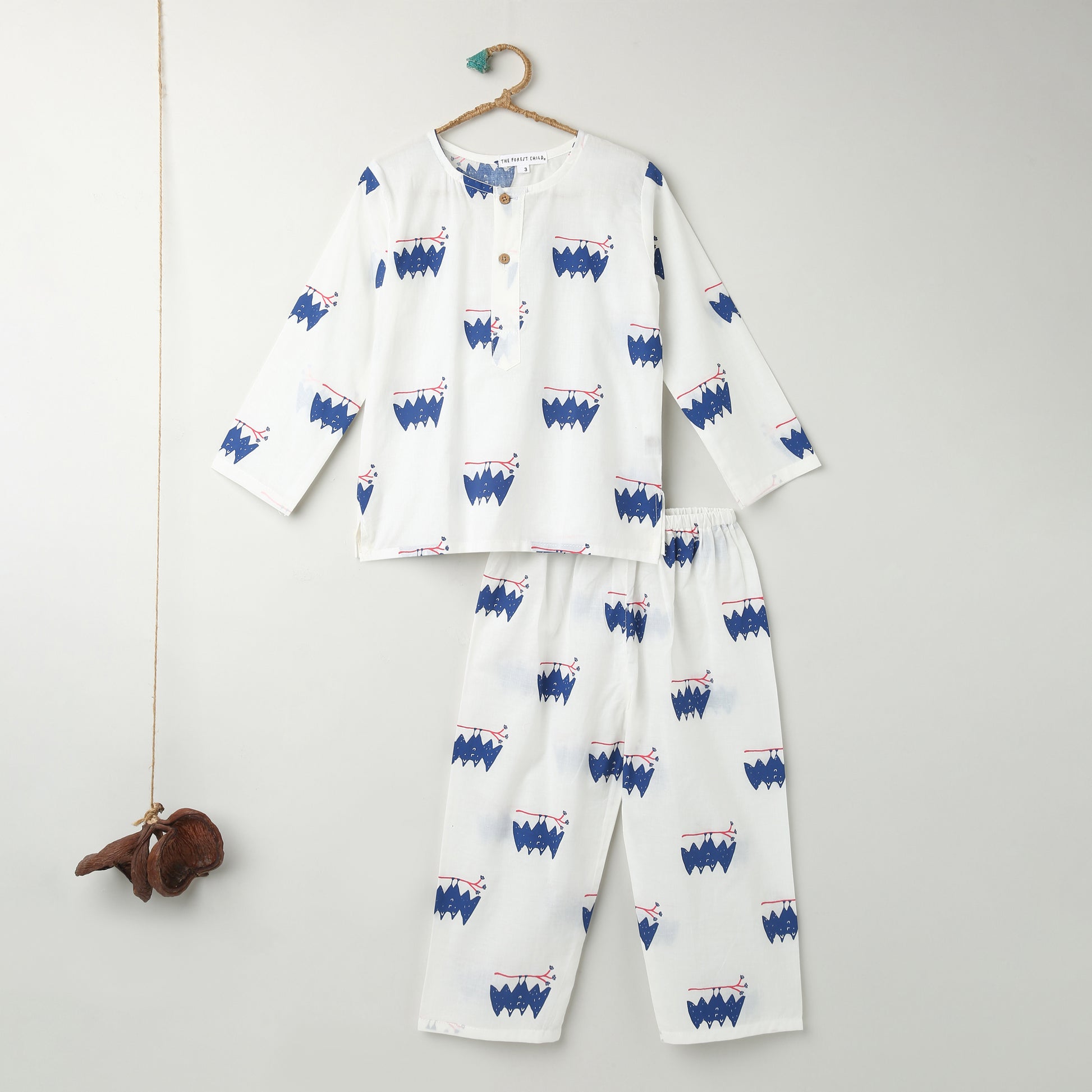 'A Colony of Bats' Kurta Pyjama Set