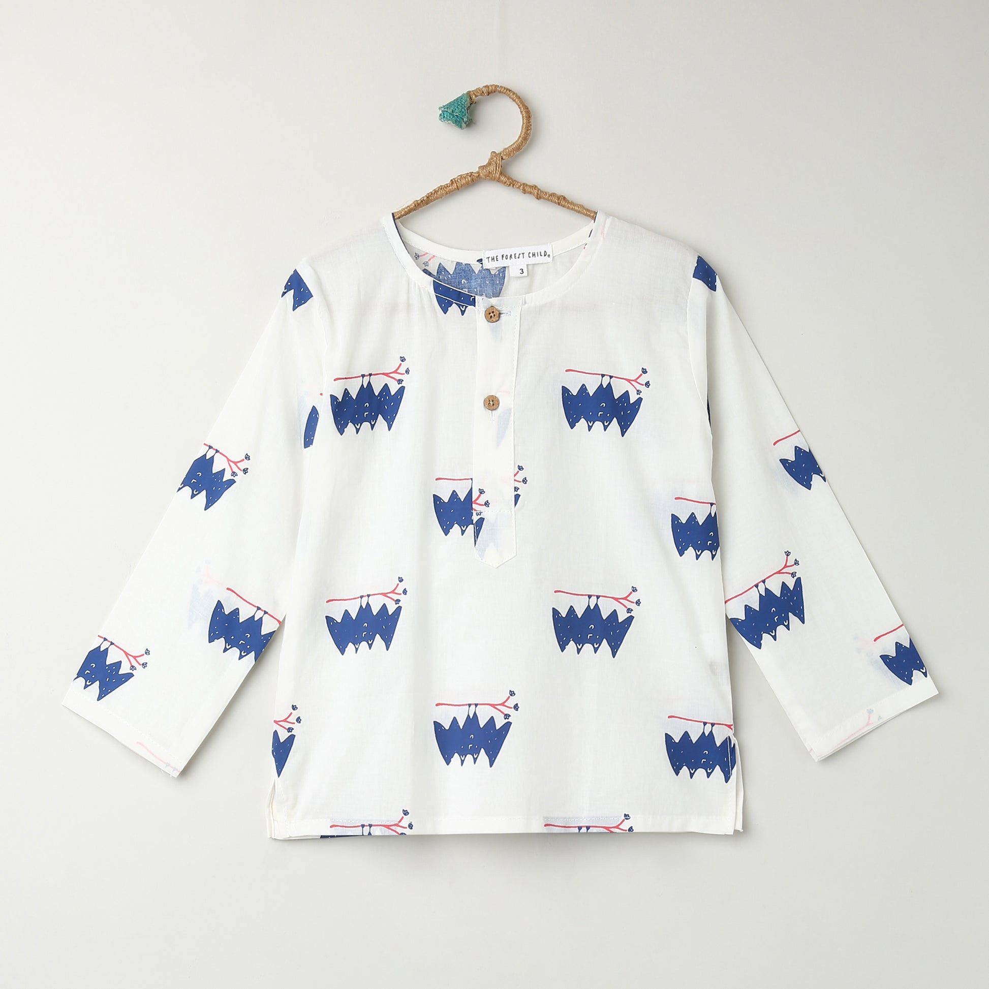 'A Colony of Bats' Kurta Pyjama Set