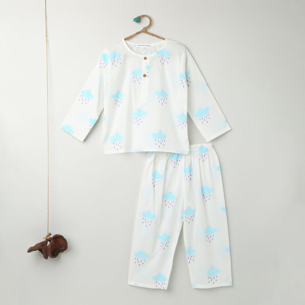 'A Billow of Clouds' Kurta Pyjama Set