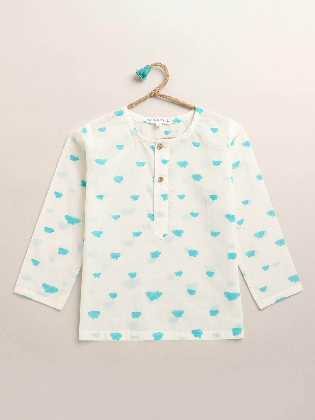 'A Billow of Clouds' Kurta Pyjama Set