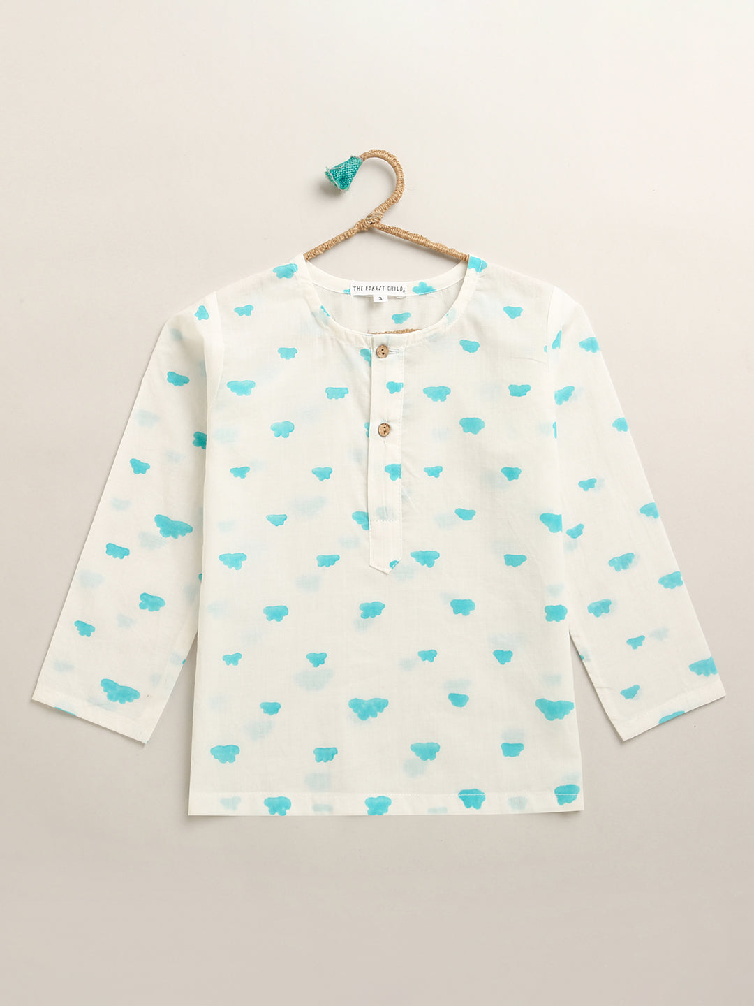 'A Billow of Clouds' Kurta Pyjama Set