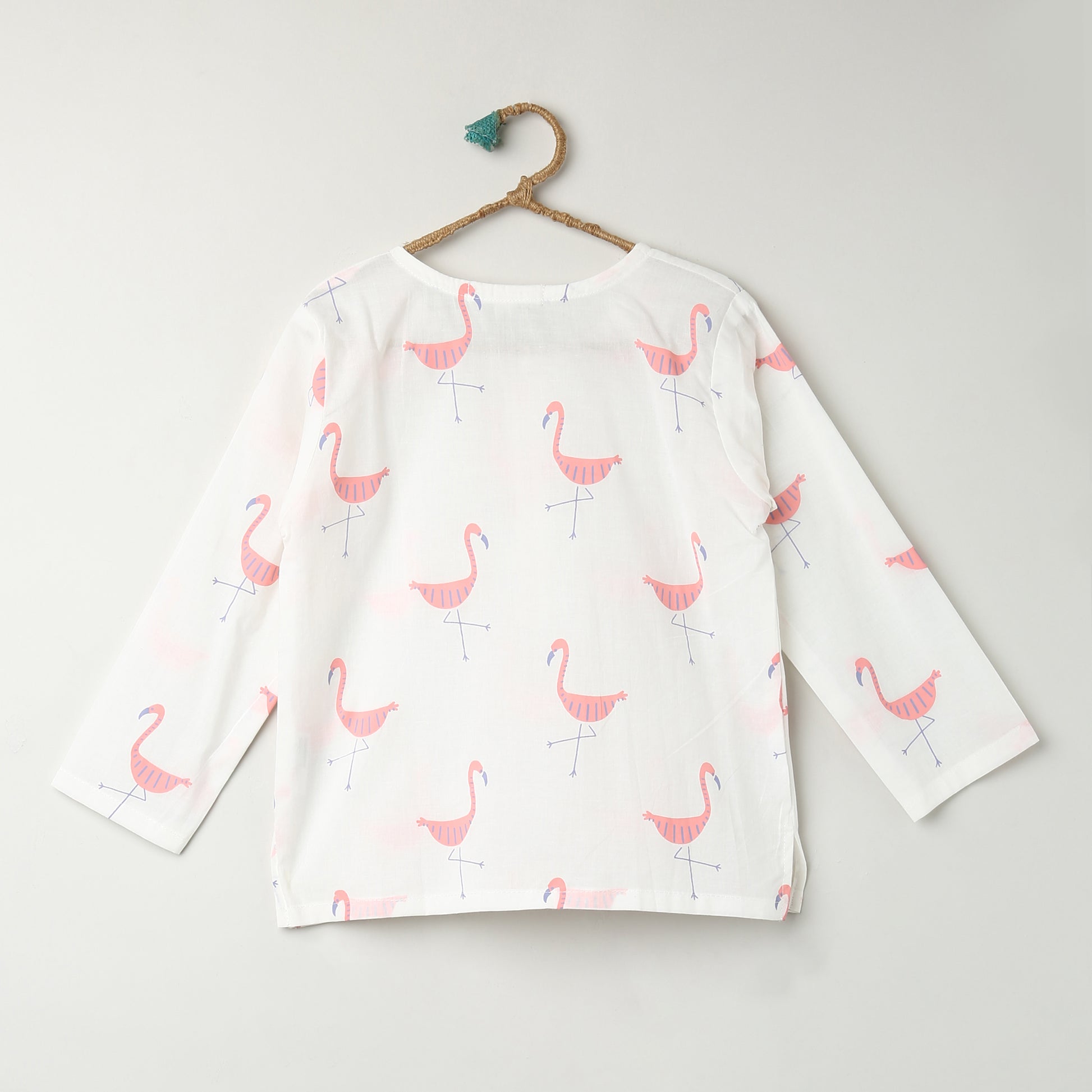 'A Flamboyance of Flamingos' Kurta Pyjama Set