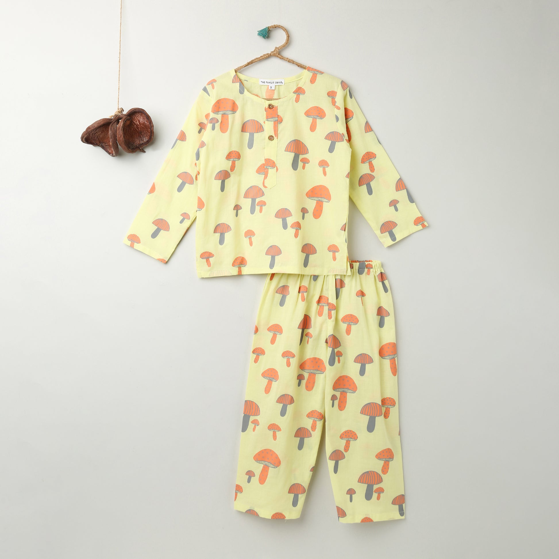 'A Cluster of Mushrooms' Kurta Pyjama Set