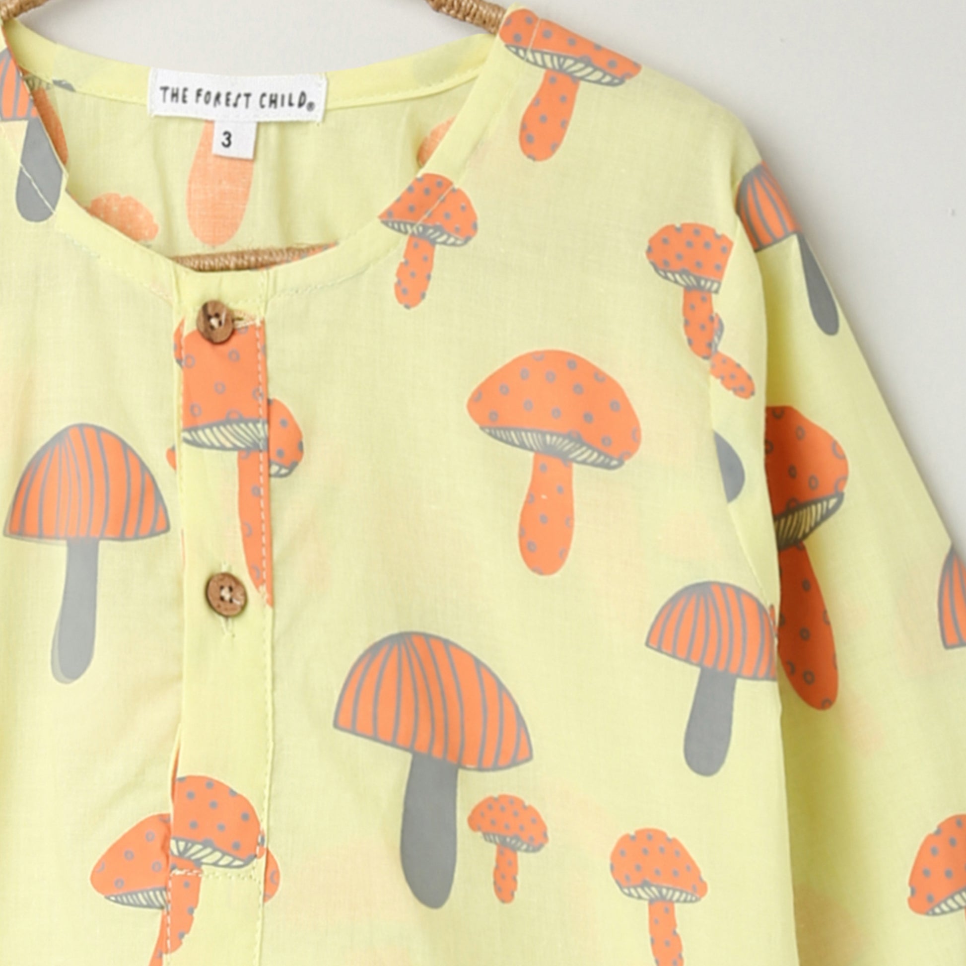'A Cluster of Mushrooms' Kurta Pyjama Set
