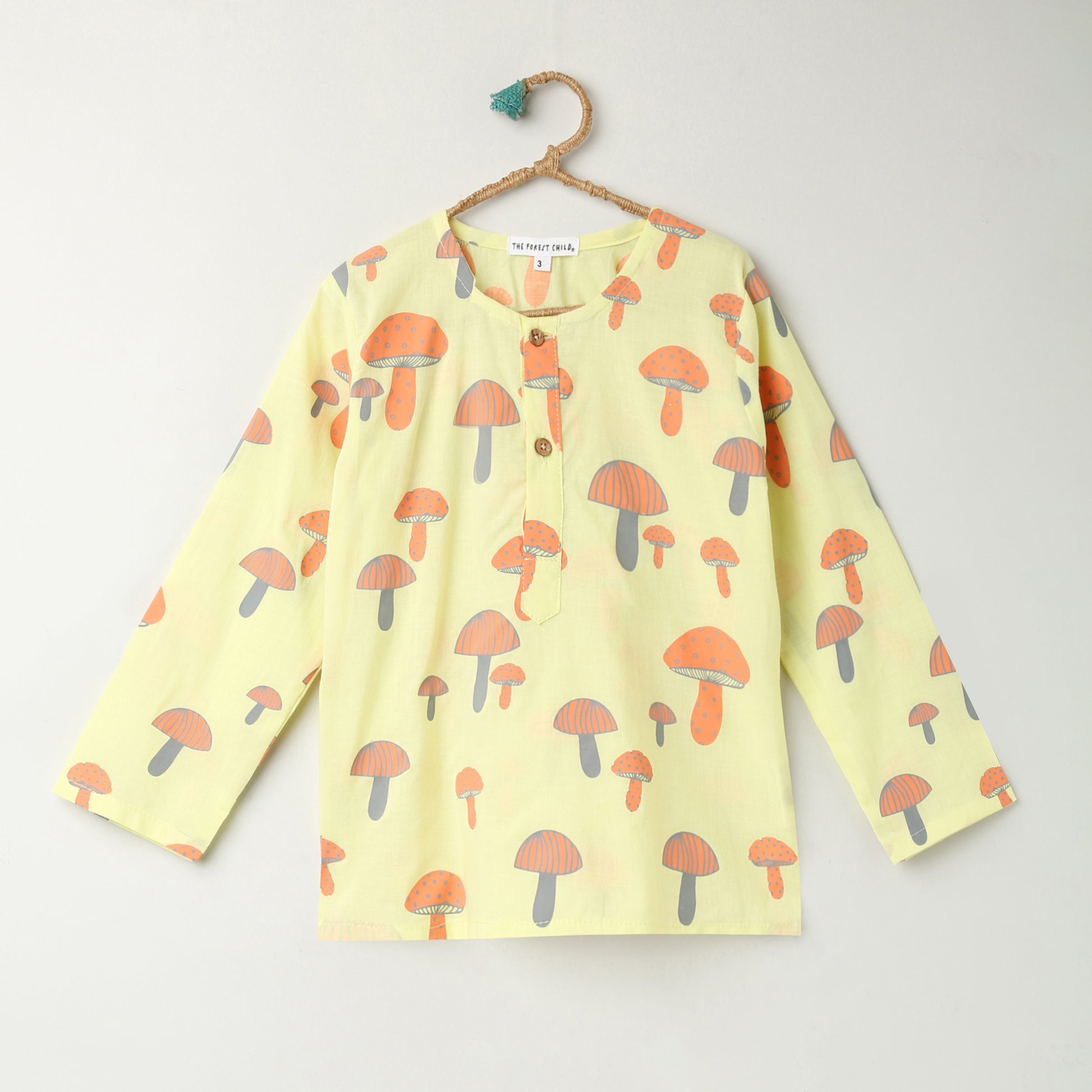 'A Cluster of Mushrooms' Kurta Pyjama Set