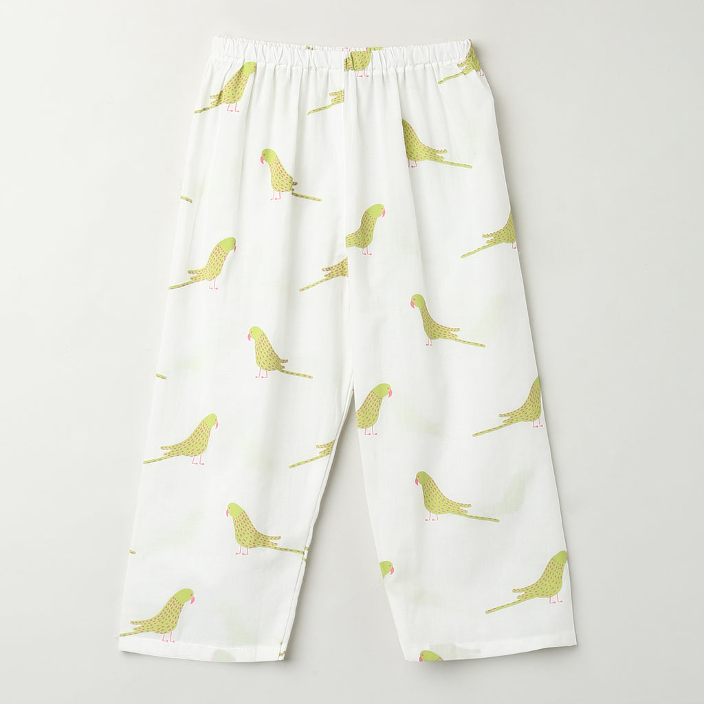 'A Cluster of Parakeets' Kurta Pyjama Set