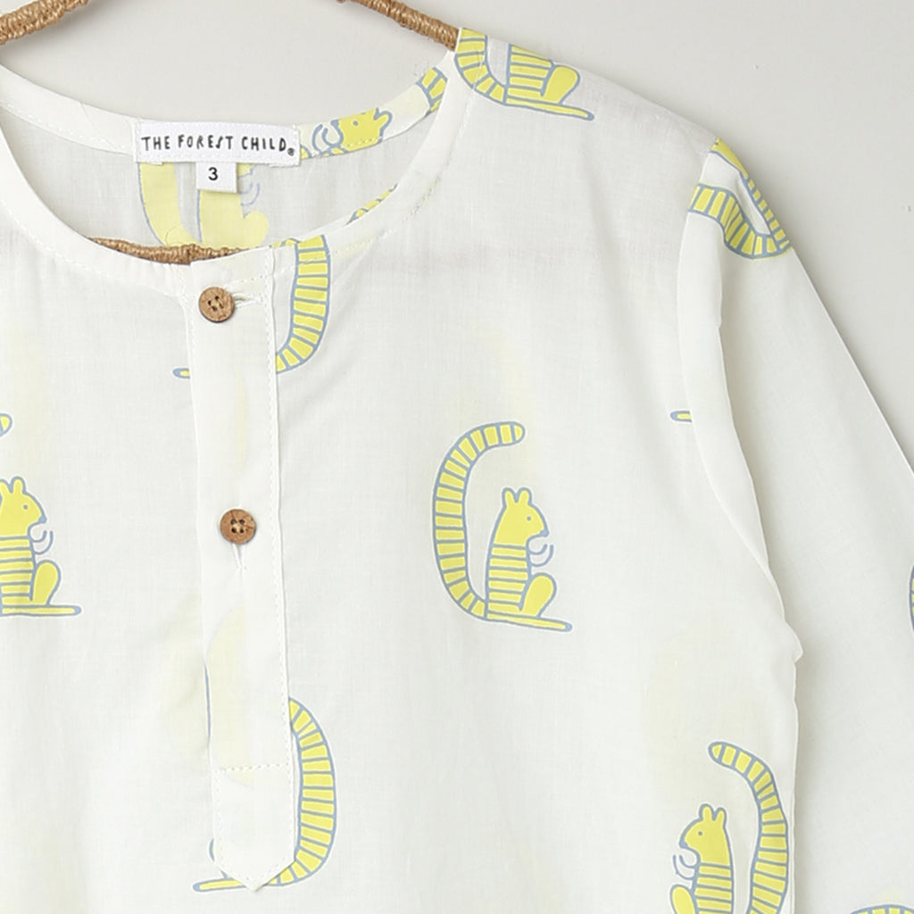 'A Scurry of Squirrels'  Kurta Pyjama Set