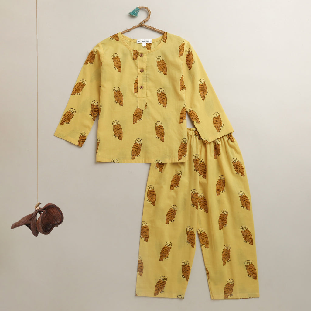 ‘ A Parliament of Owls ’ Kurta Pyjama Set