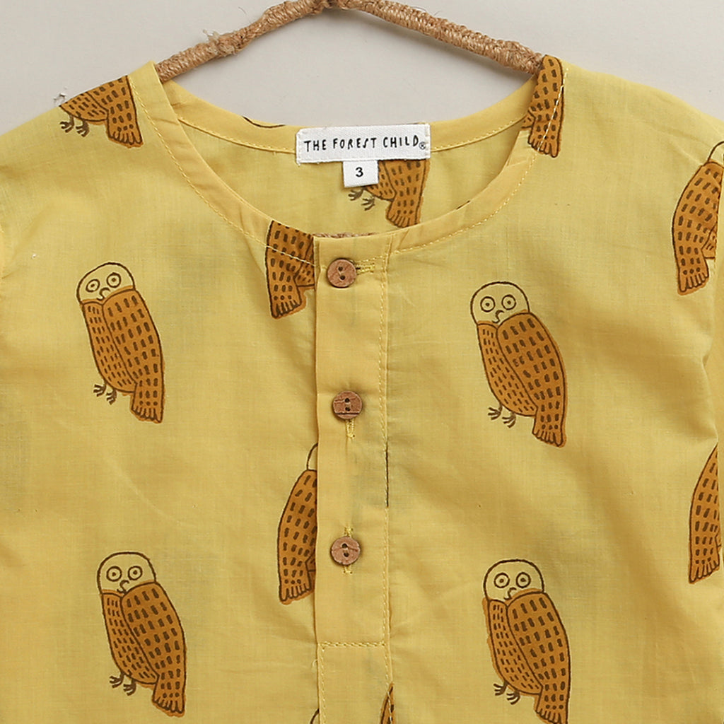 ‘ A Parliament of Owls ’ Kurta Pyjama Set