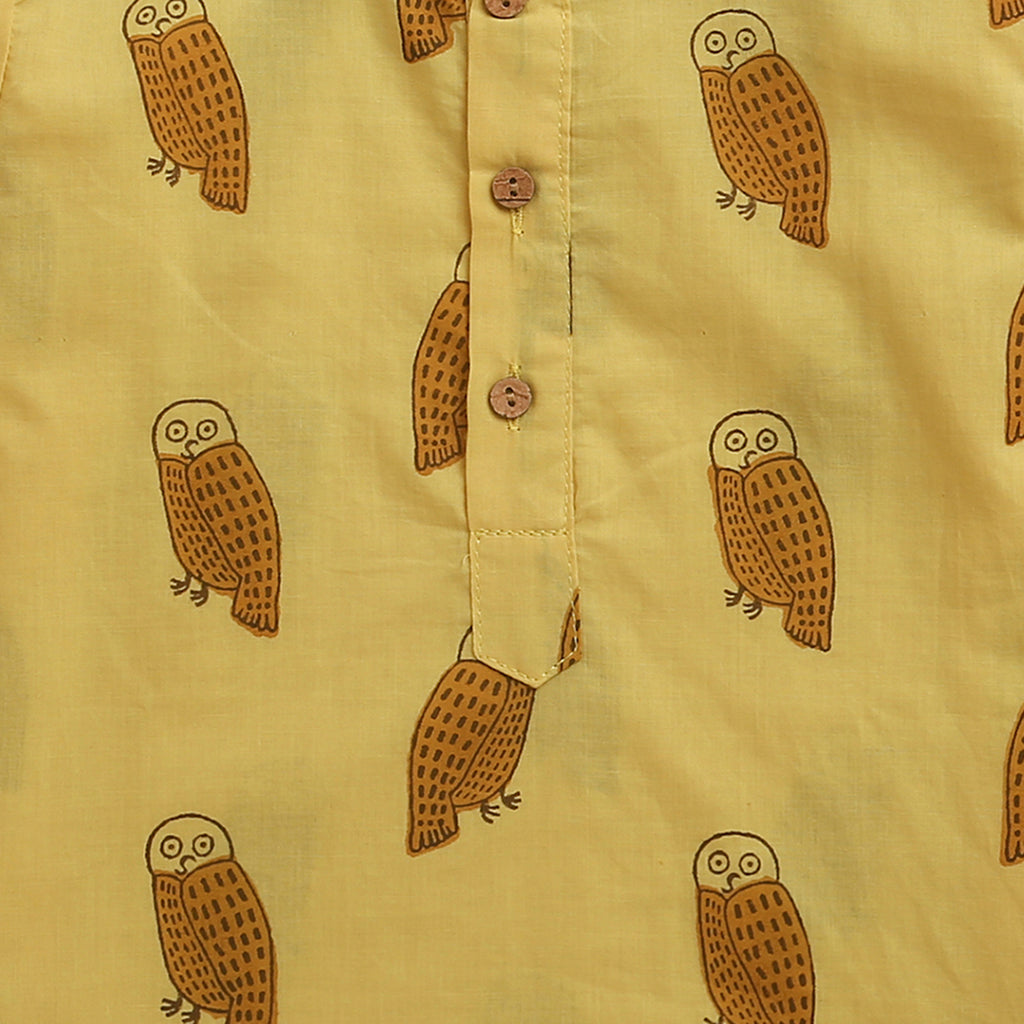 ‘ A Parliament of Owls ’ Kurta Pyjama Set
