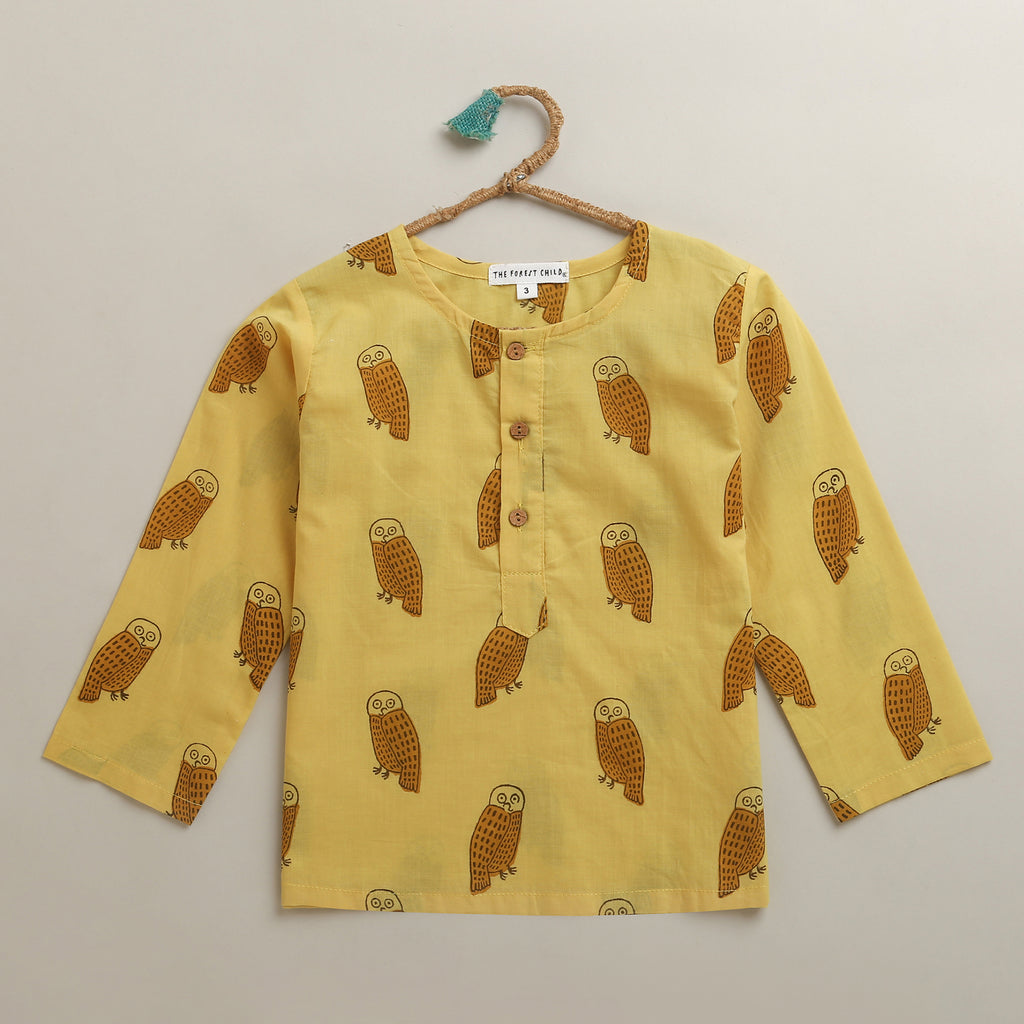 ‘ A Parliament of Owls ’ Kurta Pyjama Set