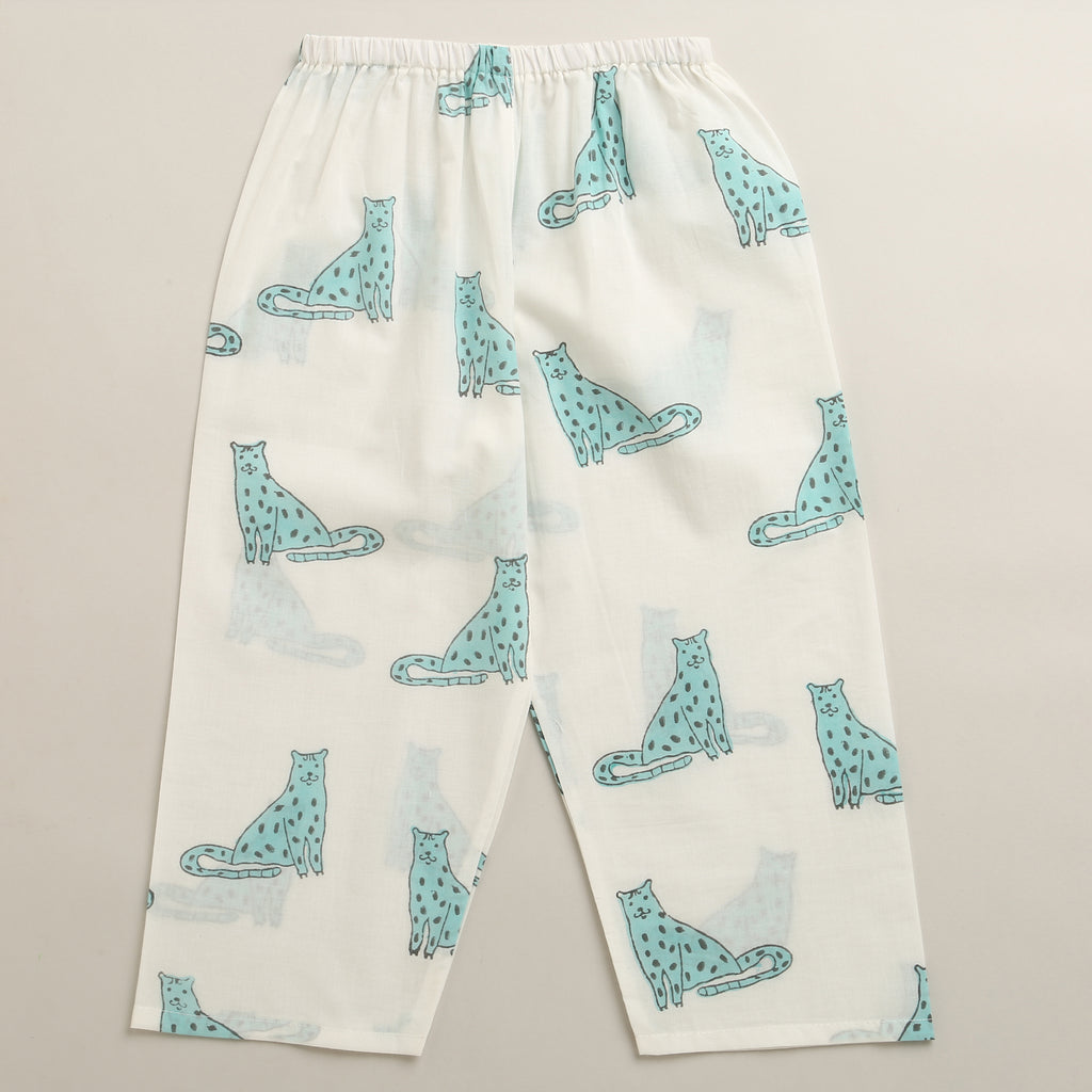 ‘ A Leap of Snow Leopards’ Kurta Pyjama Set