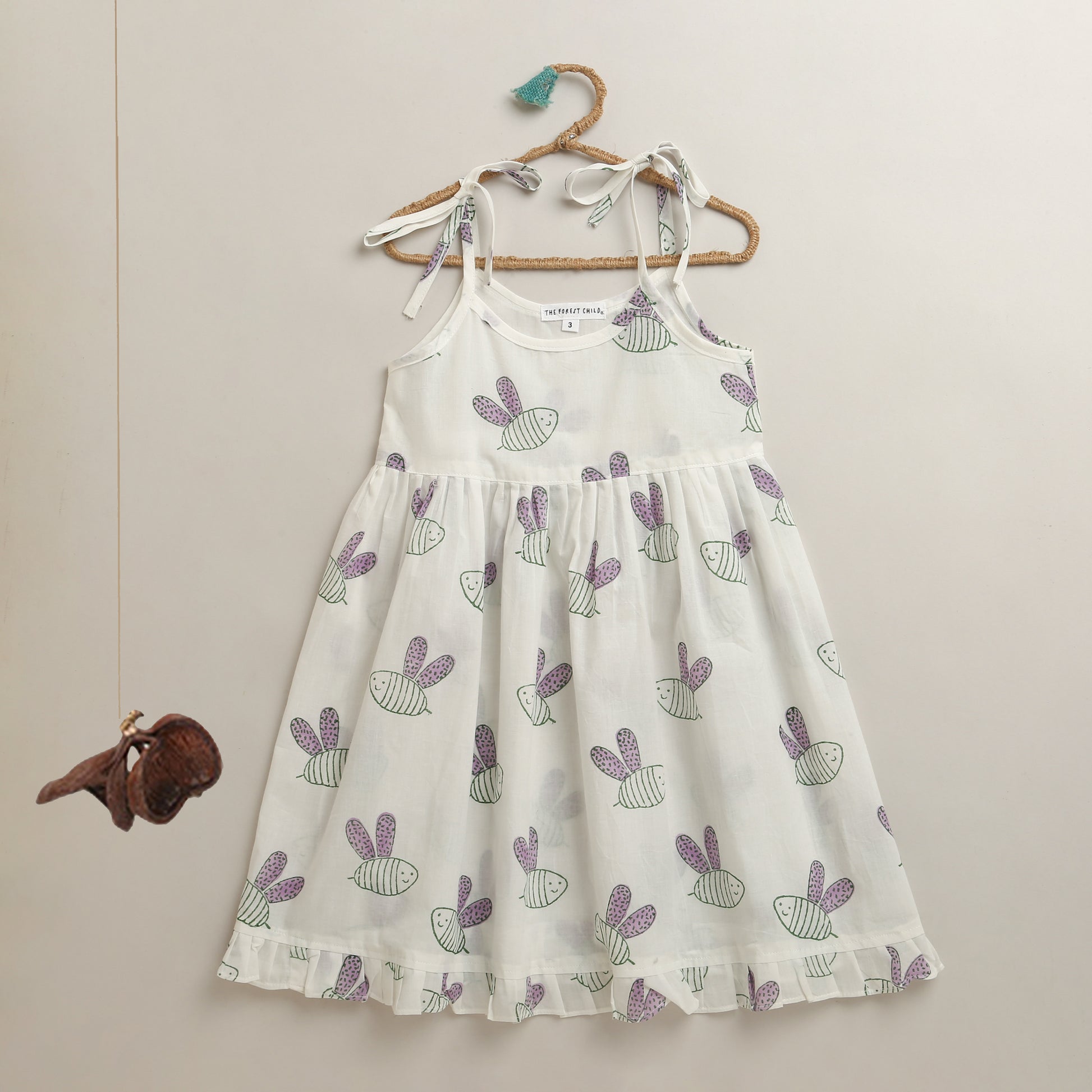'A Swarm of Bees' String Dress in Mauve